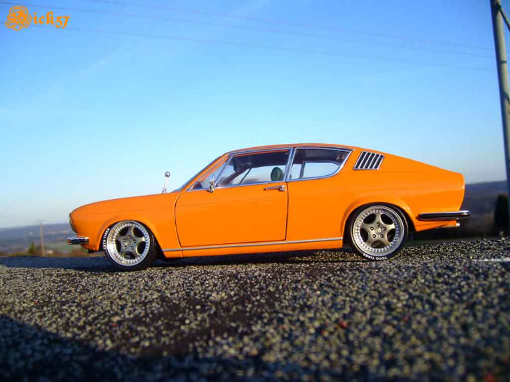 Audi 100 coupe S 1/18 Anson coupe S 1970 orange jantes porsche diecast model cars