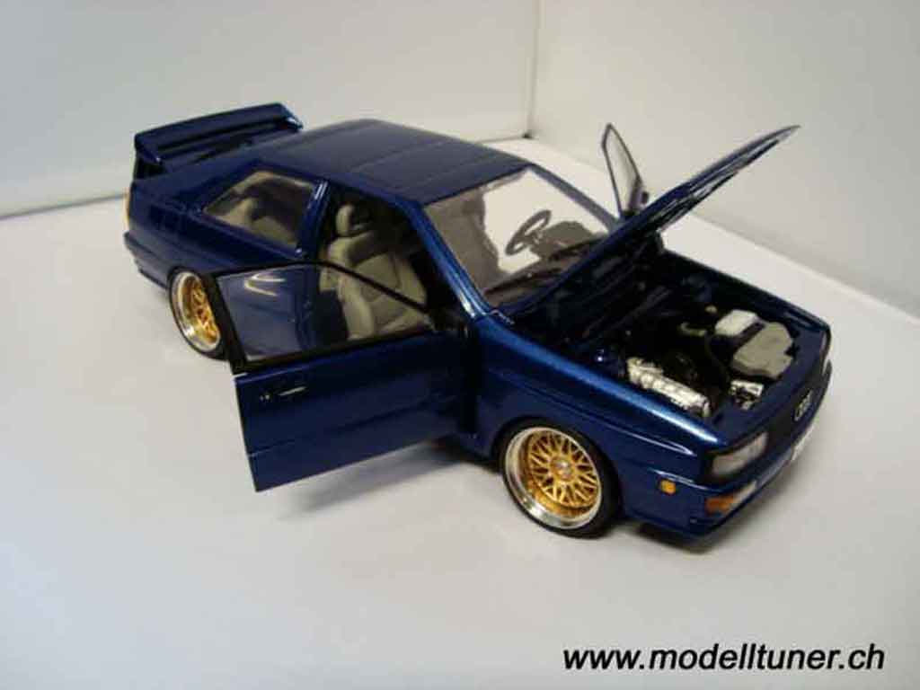 Audi Quattro coupe blue jantes bbs bords larges 1/18 Sun Star