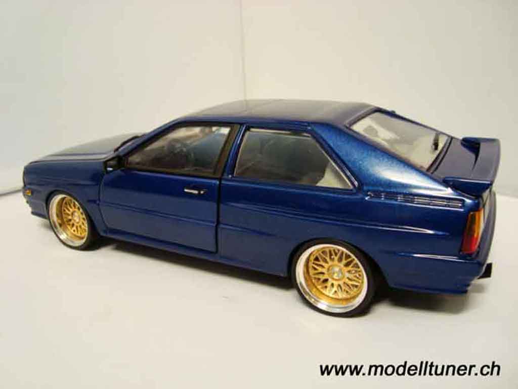 Audi Quattro coupe blue jantes bbs bords larges 1/18 Sun Star