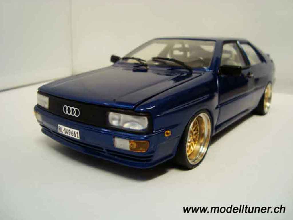 Audi Quattro 1/18 Sun Star blue jantes bbs bords larges diecast model cars