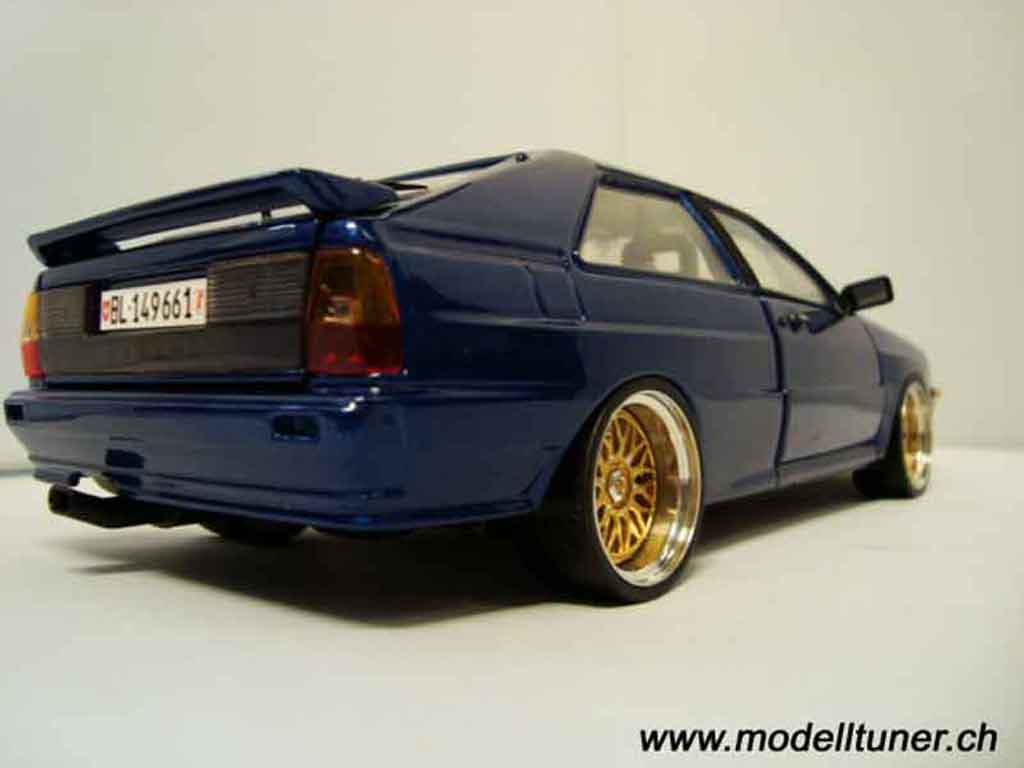Audi Quattro coupe blue jantes bbs bords larges 1/18 Sun Star