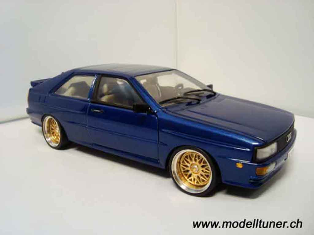 Audi Quattro coupe blue jantes bbs bords larges 1/18 Sun Star