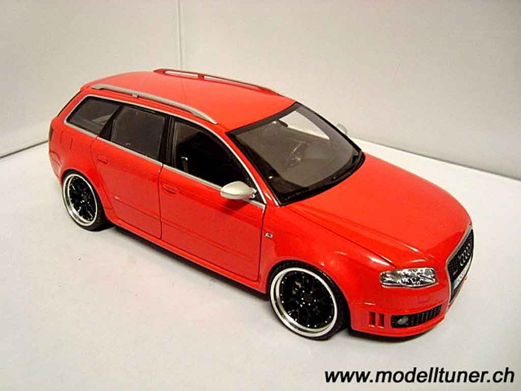 Audi RS4 avant red jantes 19 pouces bbs rs 1/18 Minichamps