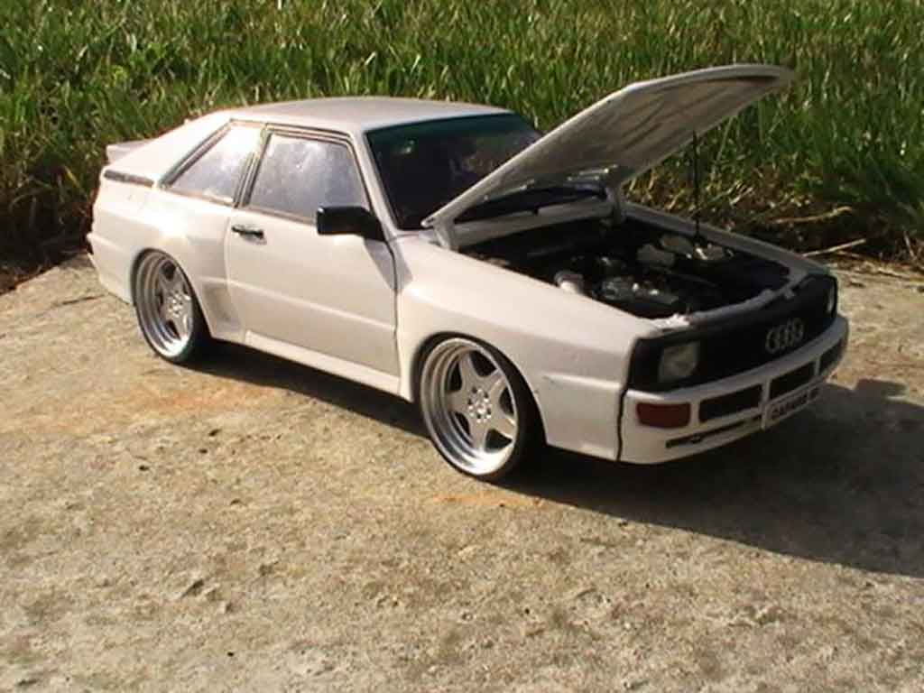 Audi Sport Quattro coupe white jantes amg en 17 pouces entierement en alu 1/18 Autoart