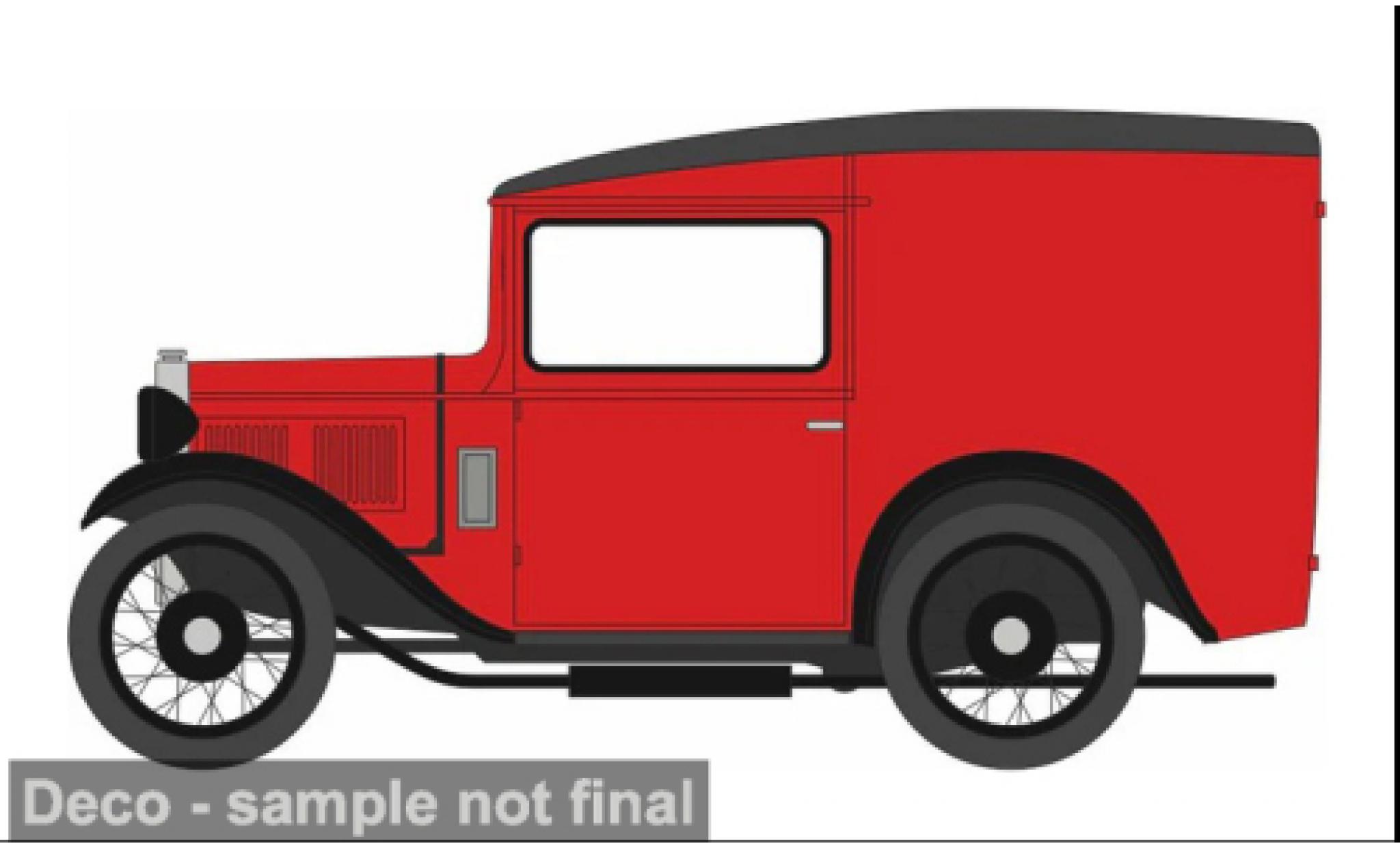 Austin 7 1/76 Oxford Van red/black 1:6 diecast model cars
