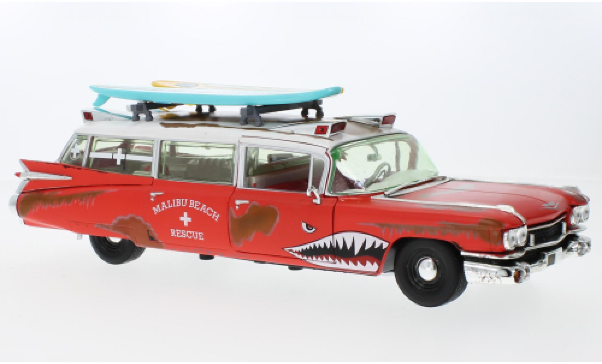 Cadillac Eldorado 1/18 Auto World Ambulance Surf Shark 1959 diecast model cars