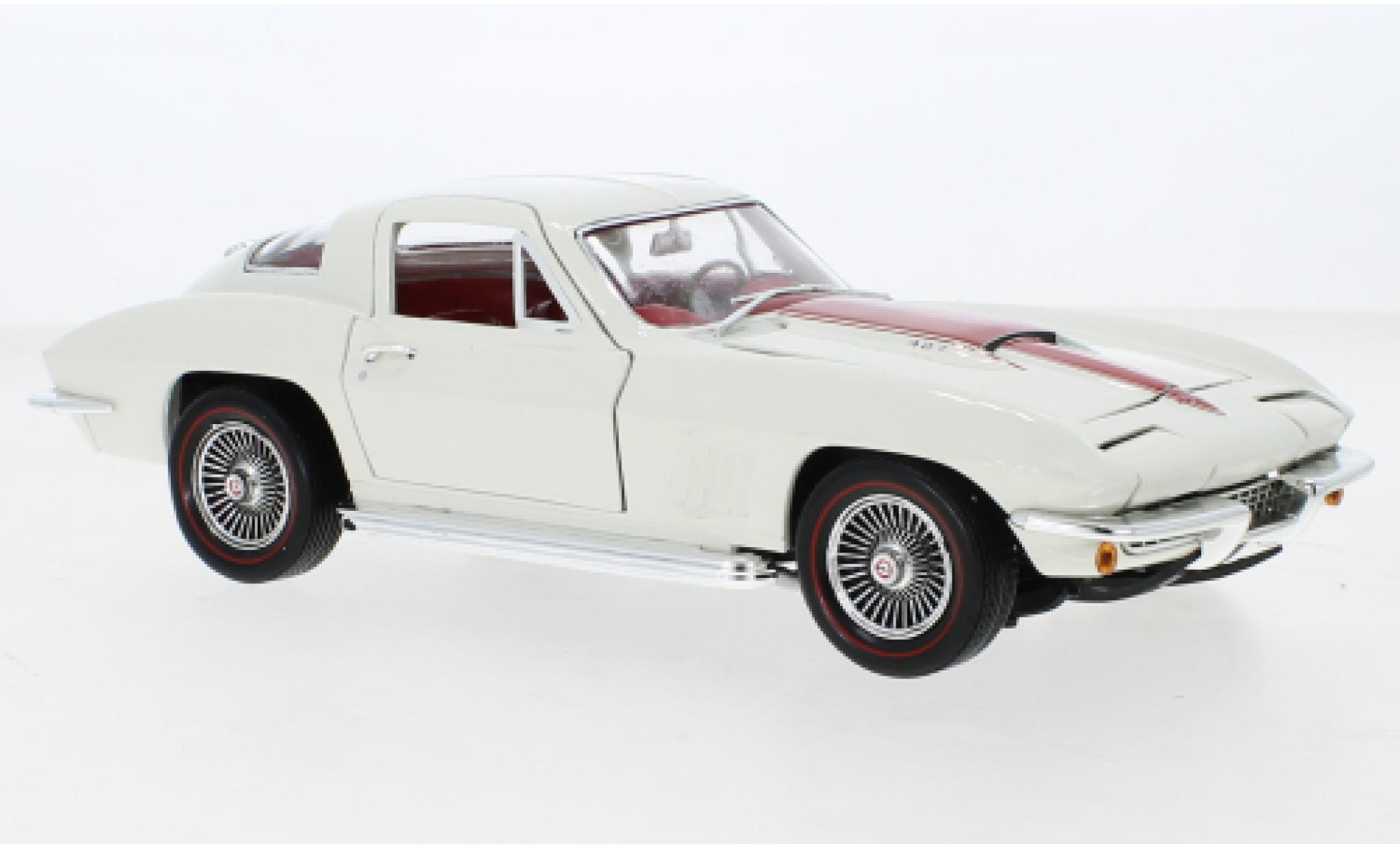 Chevrolet Corvette 1/18 Auto World 427 (C2) white/red 1967 diecast model cars
