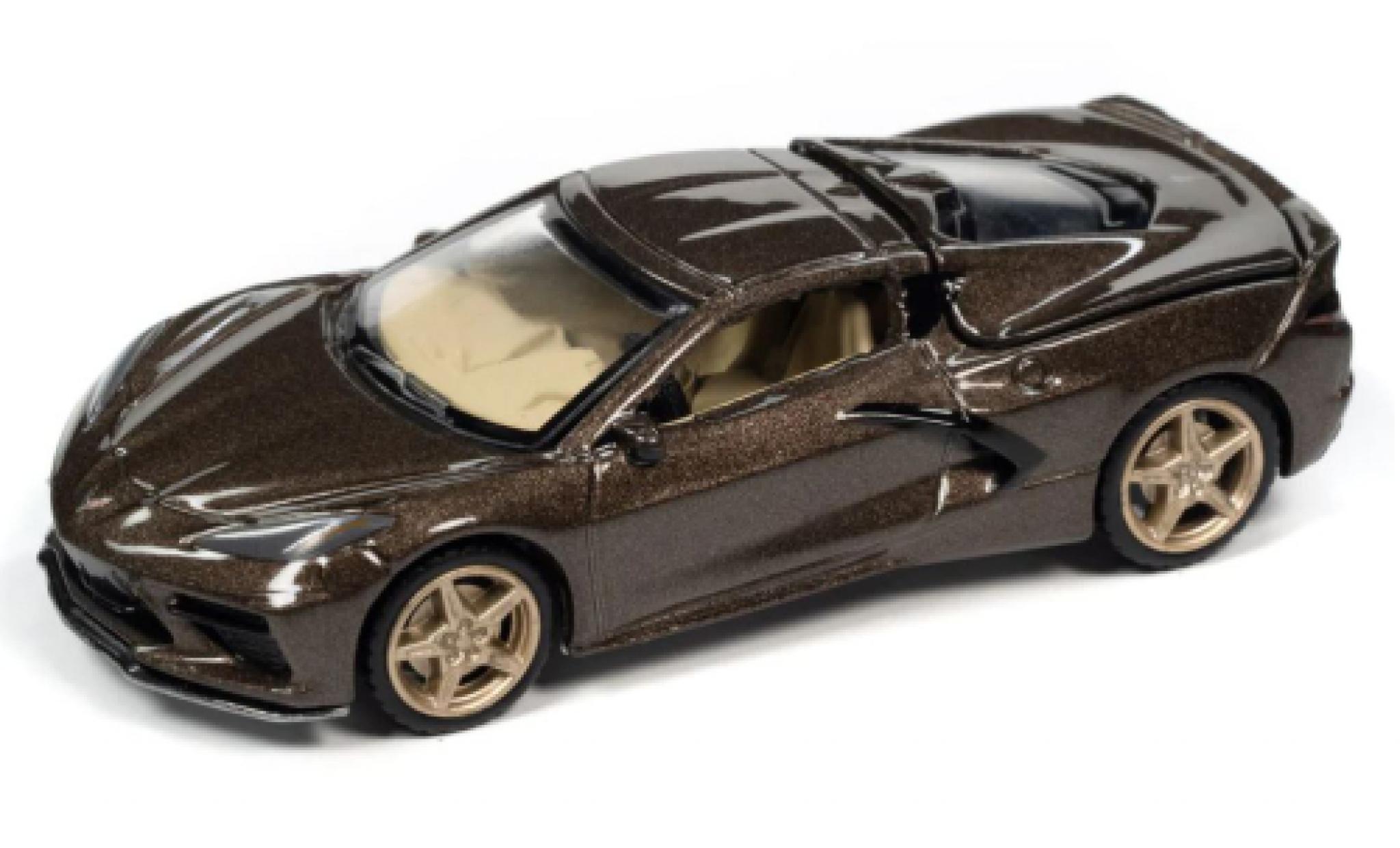 Chevrolet Corvette 1/64 Auto World (C8) Stingray metallise brun 2020 diecast model cars