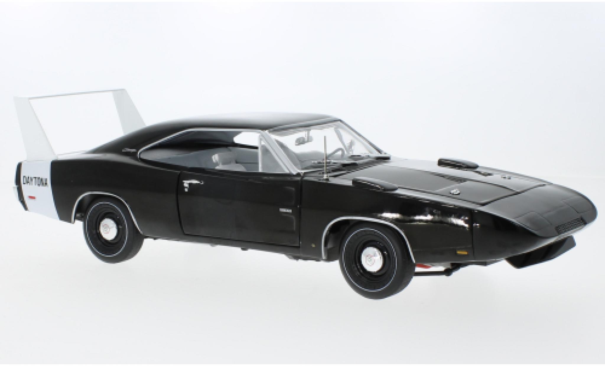 Dodge Charger 1/18 Auto World Daytona black/white 1969 diecast model cars
