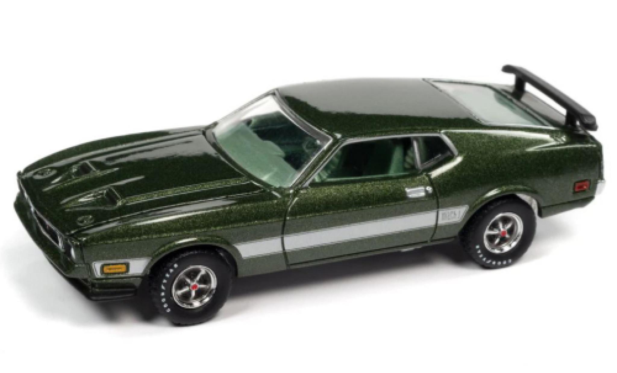 Ford Mustang 1/64 Auto World Mach 1 metallise green 1973 diecast model cars
