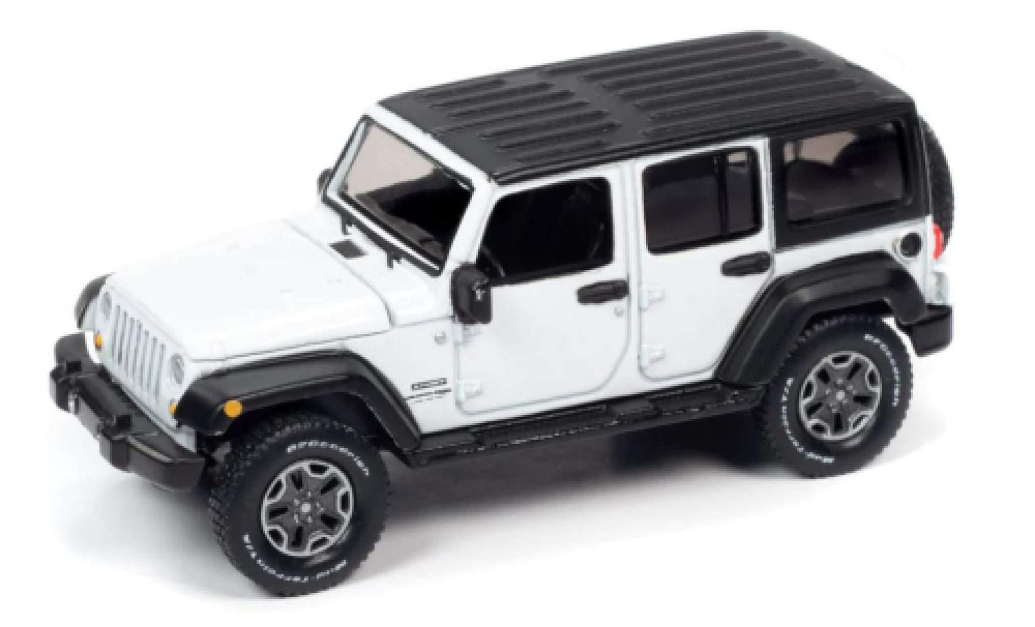 Jeep Wrangler 1/64 Auto World JK Unlimited Sport white 2018 diecast model cars