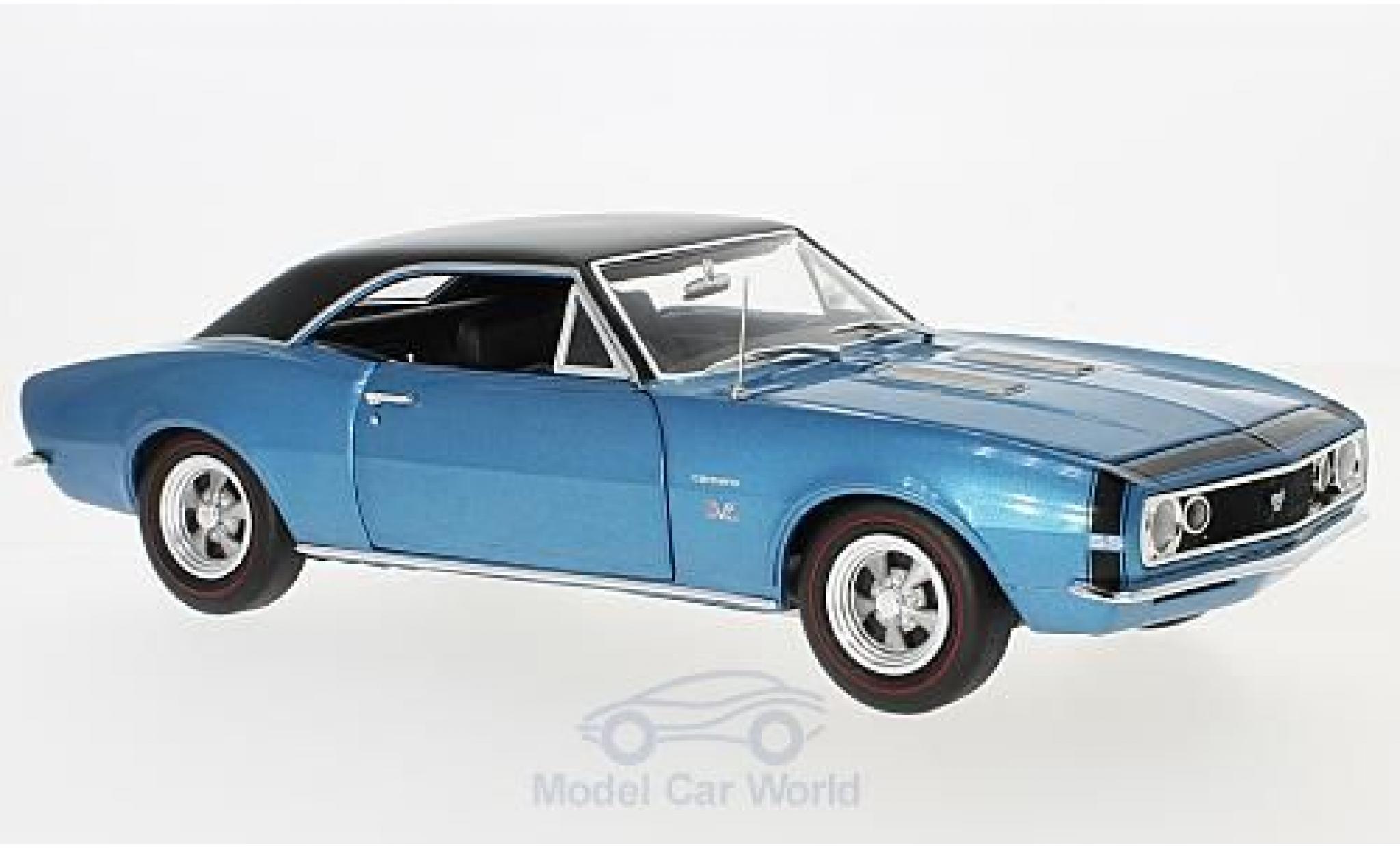 Chevrolet Camaro SS 1/18 Auto World SS 427 Baldwin Motion metallic blue/black 1967 diecast model cars