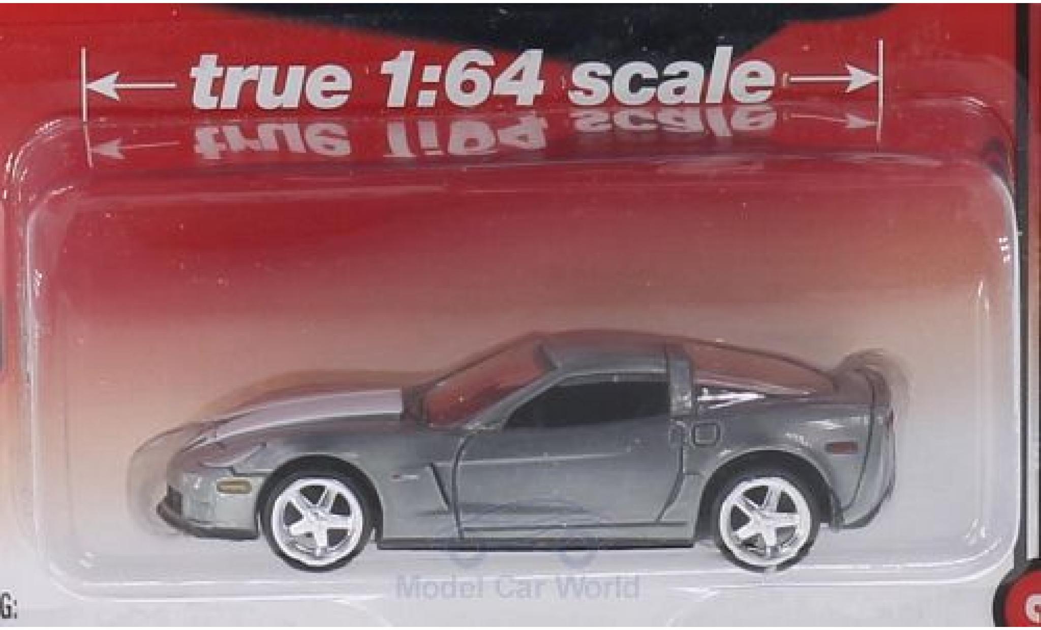 Chevrolet Corvette 1/64 Auto World Z06 (C6) Special Version grey/white 2012 ohne Vitrine diecast model cars