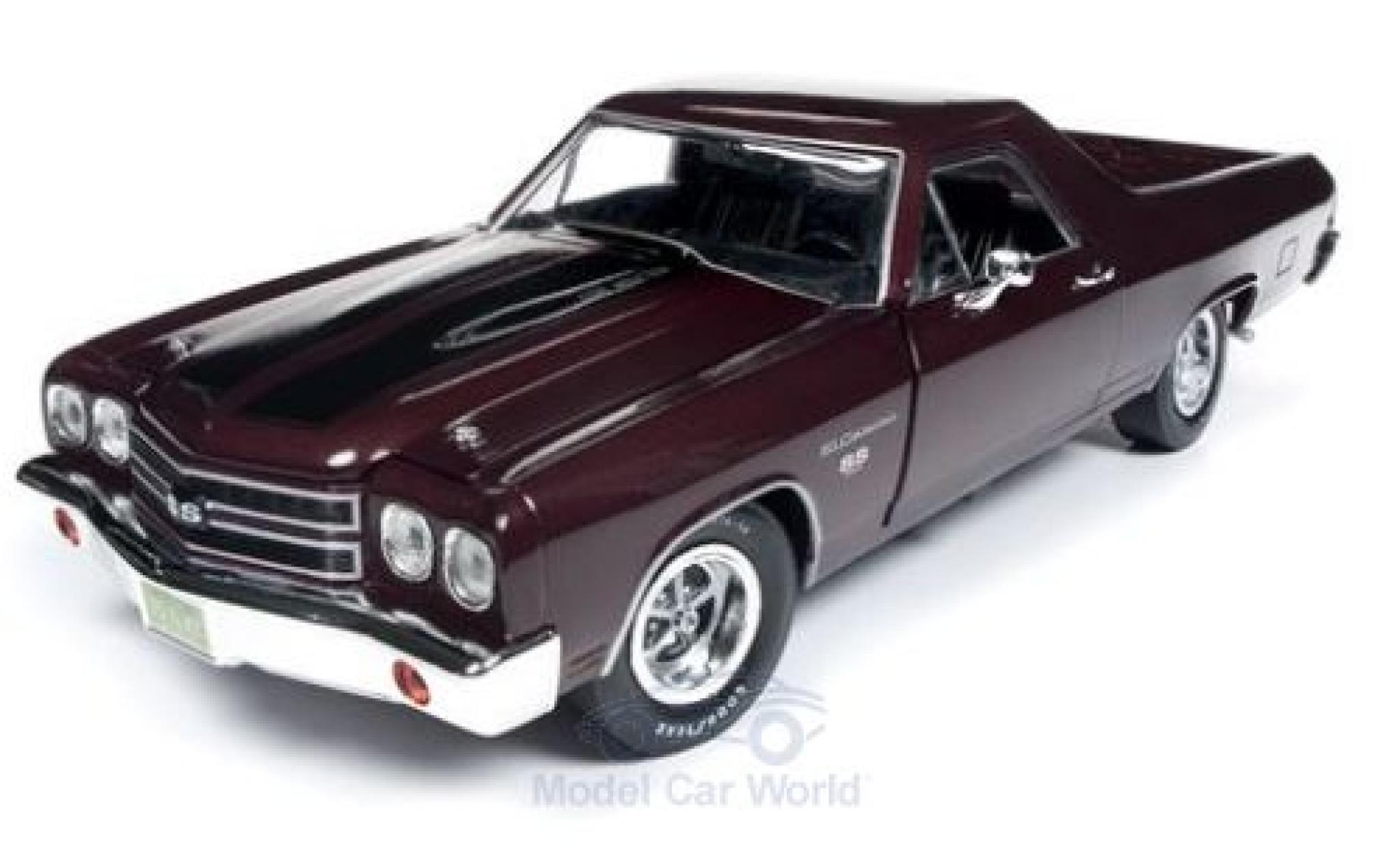 Chevrolet El Camino 1/18 Auto World red 1970 diecast model cars