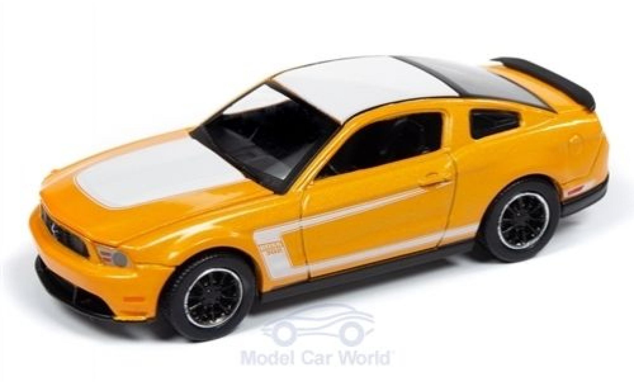 Ford Mustang 1/64 Auto World Boss 302 orange/white 2012 diecast model cars