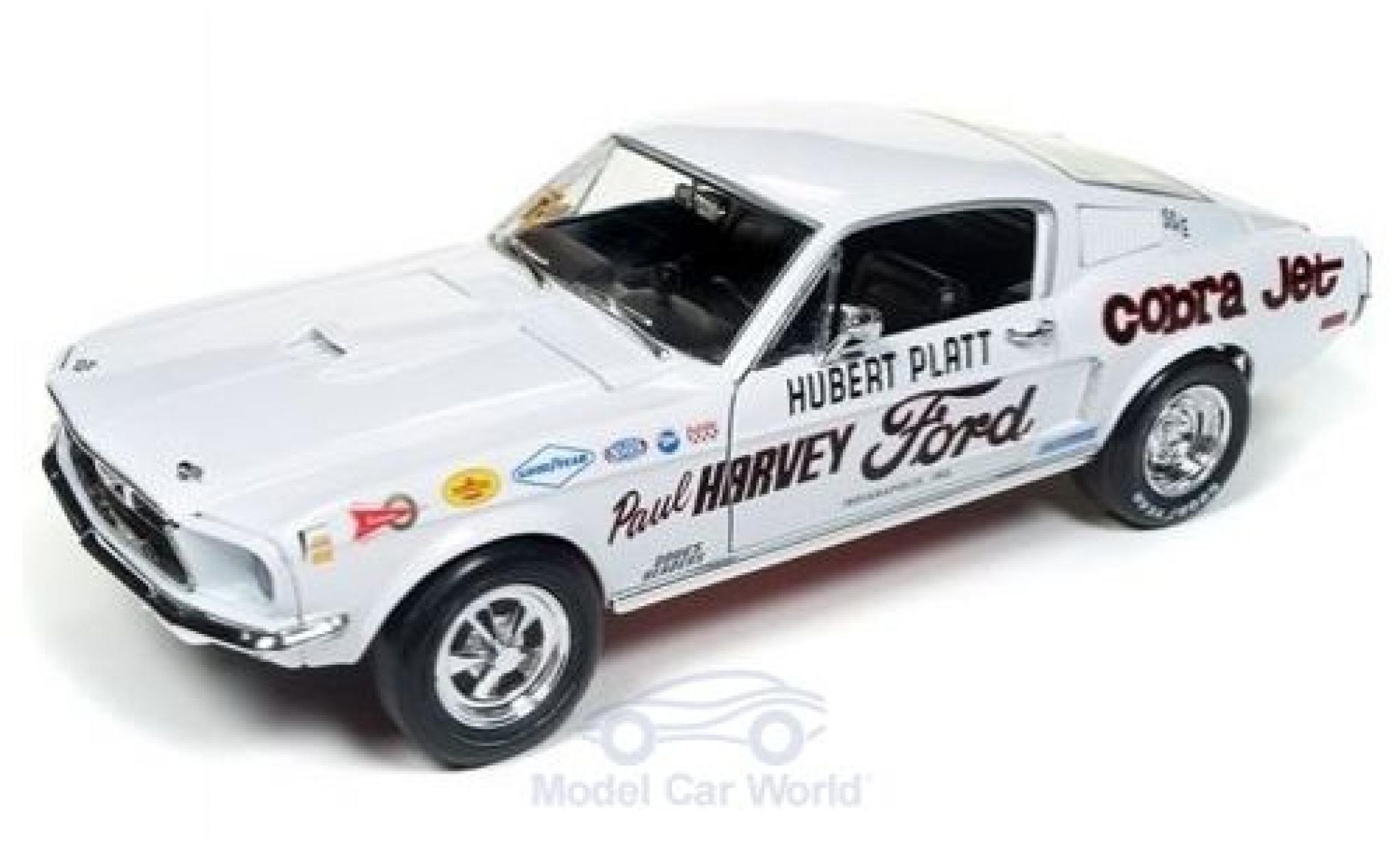 Ford Mustang 1/18 Auto World S/S Cobra Jet Paul Harvey 1968 H.Platt diecast model cars