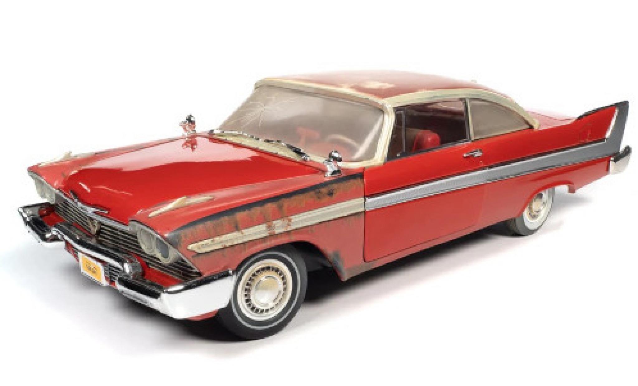 Plymouth Fury 1/18 Auto World red/grey Christine 1958 Teilrestoration diecast model cars