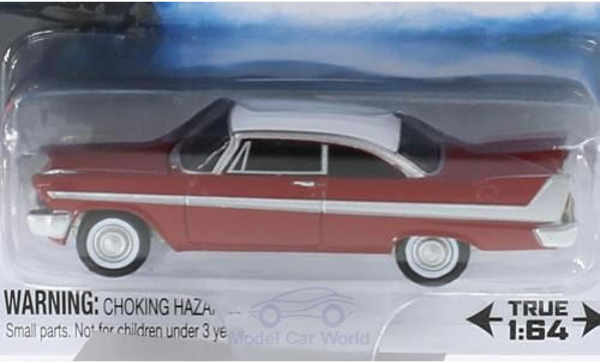 Plymouth Fury 1/64 Auto World red/white Der Horrorfilm Christine 1958 SilverScreen Moviecar diecast model cars