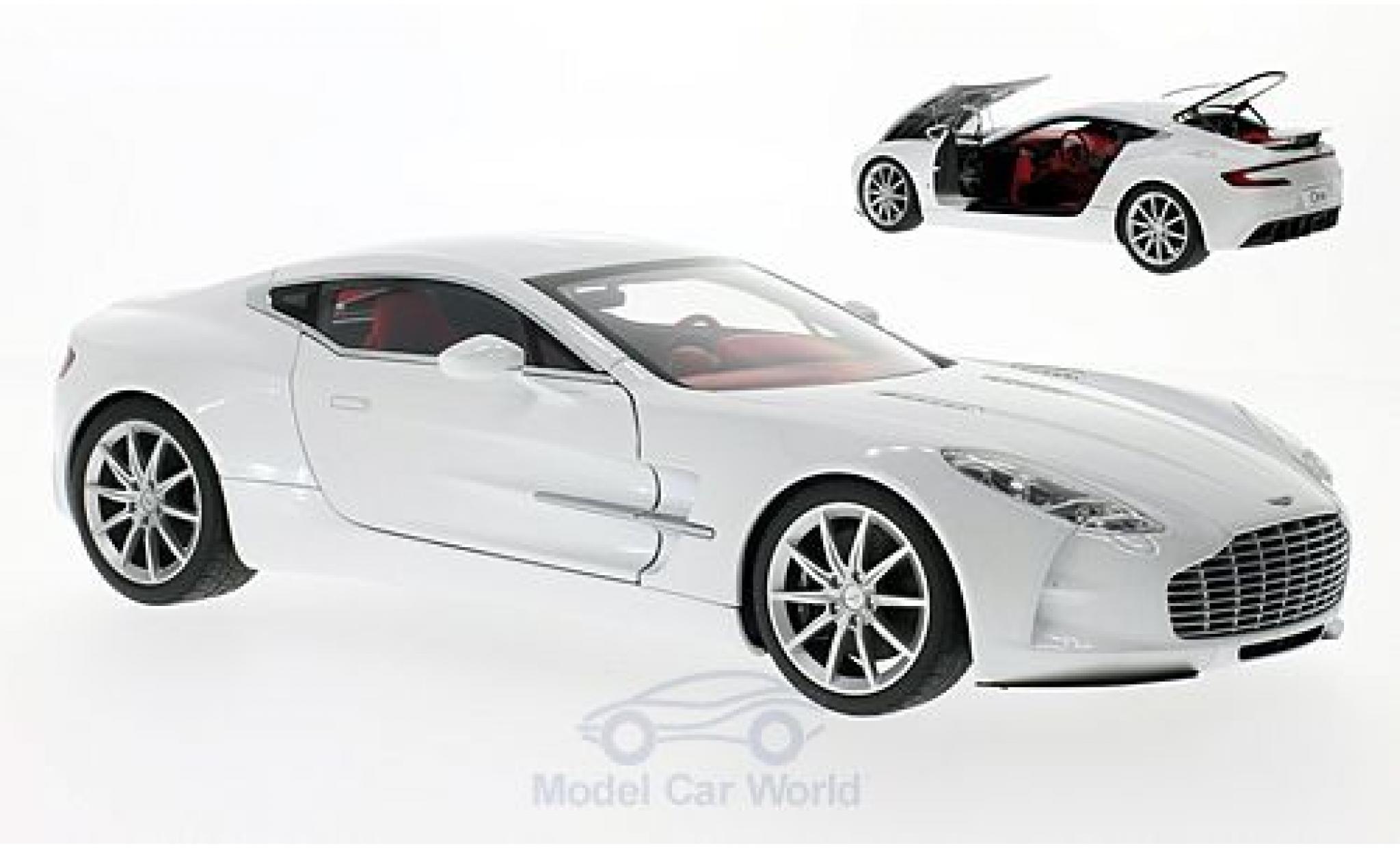 Aston Martin One 1/18 AUTOart ONE-77 metallic white 2009 diecast model cars