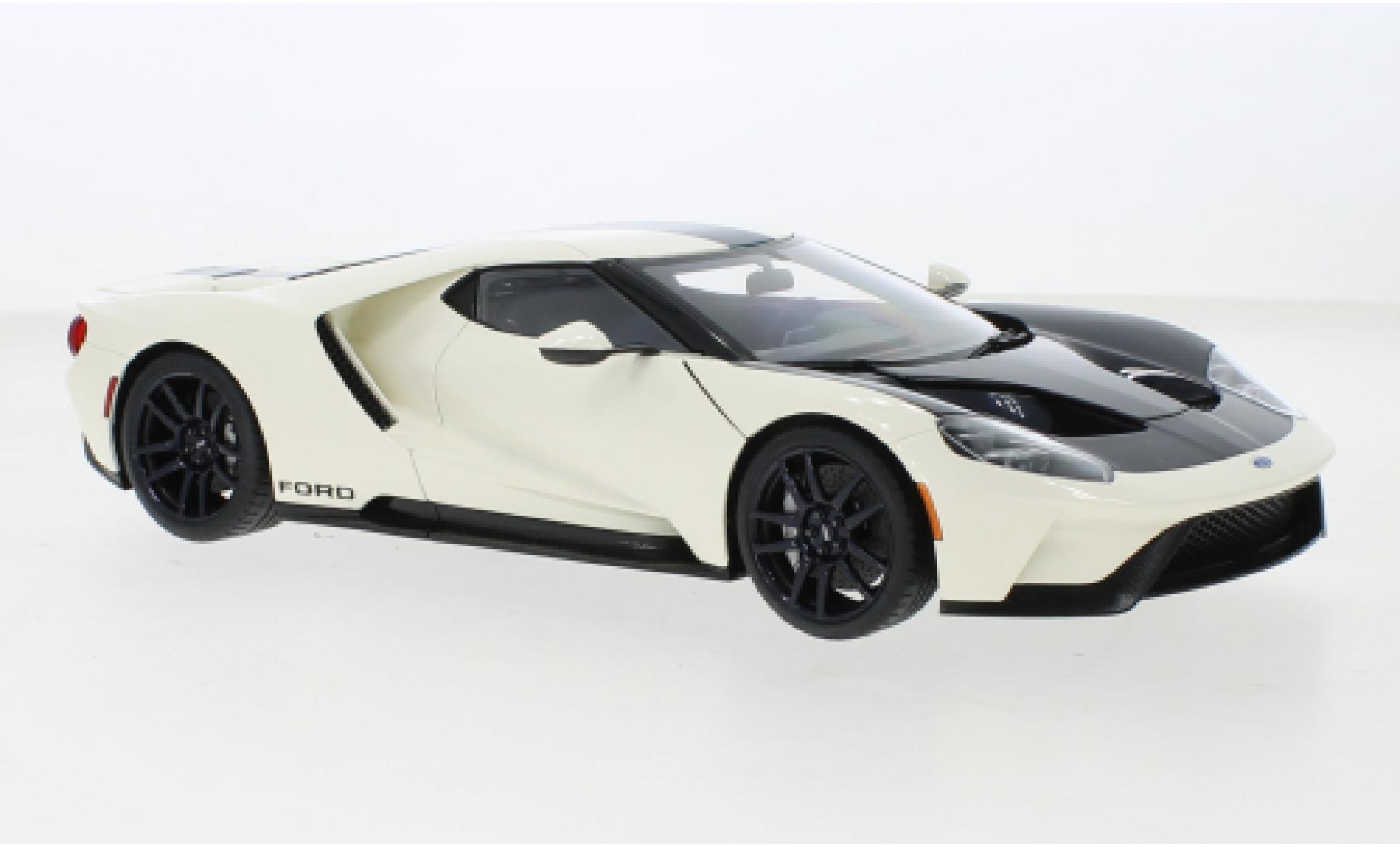 Ford GT 1/18 AUTOart Heritage Edition white/blue 2022 diecast model cars
