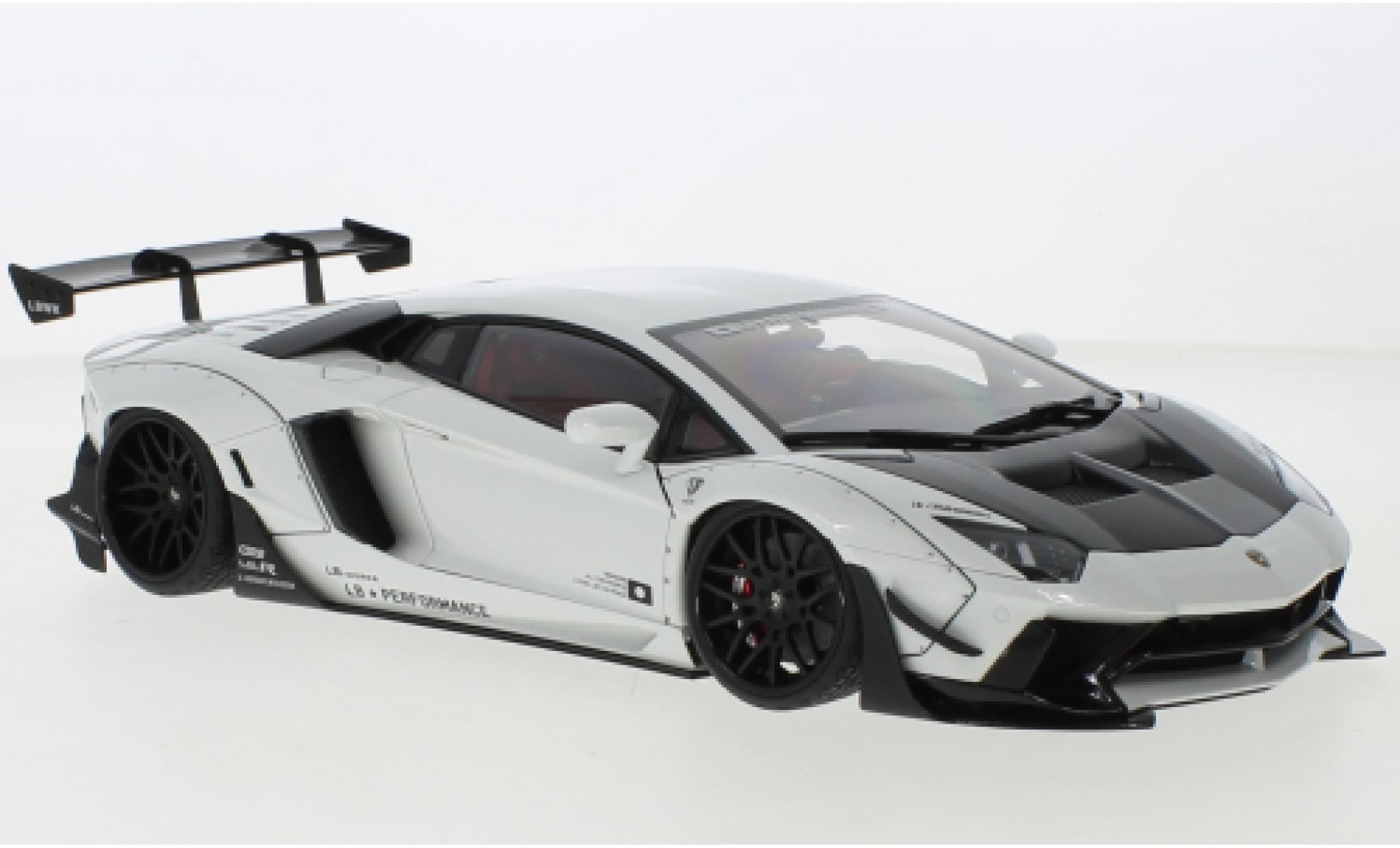Lamborghini Aventador 1/18 AUTOart LB-Works limited Edition metallise white/carbon diecast model cars