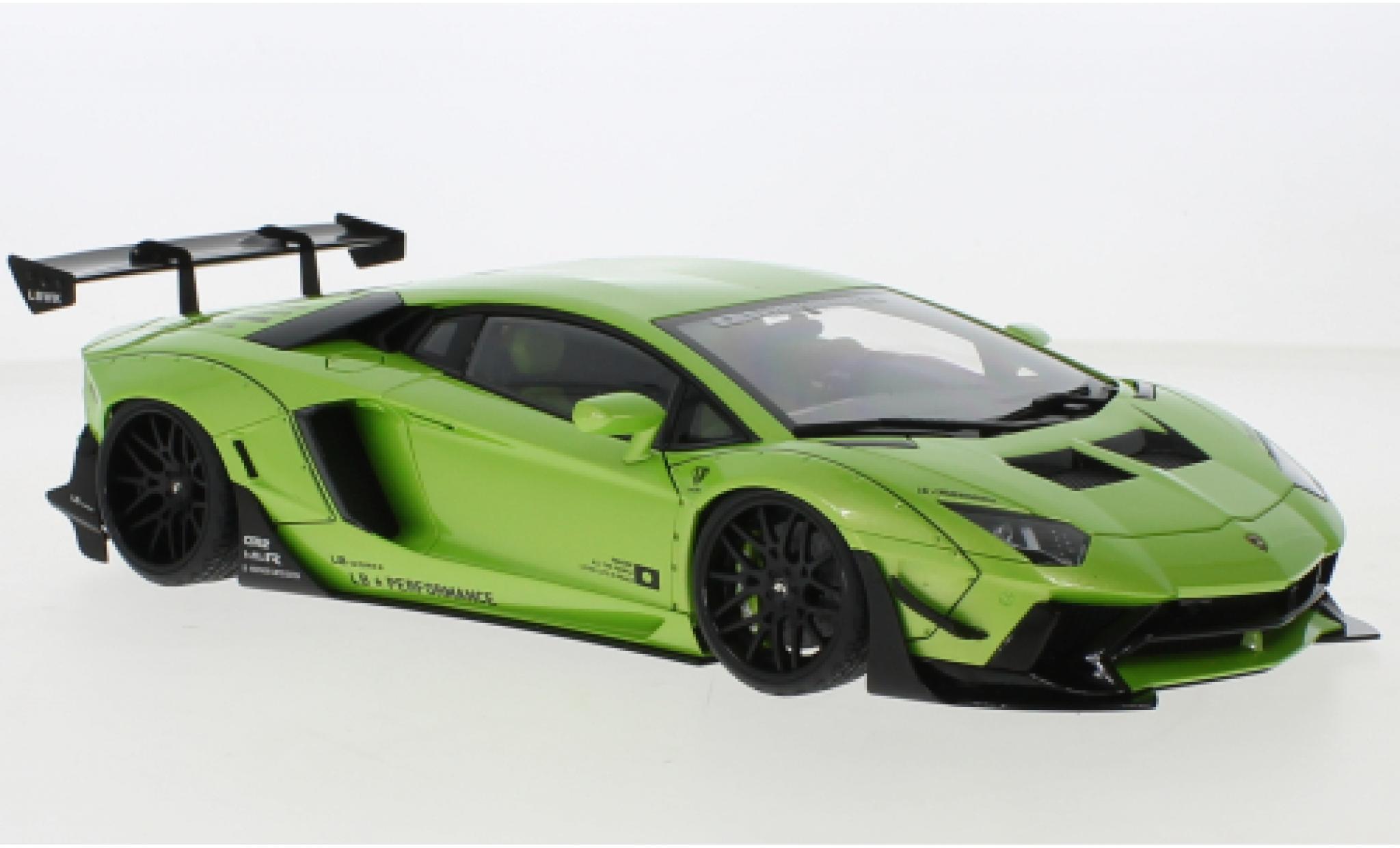 Lamborghini Aventador 1/18 AUTOart LB-Works limited Edition metallise la chaux diecast model cars