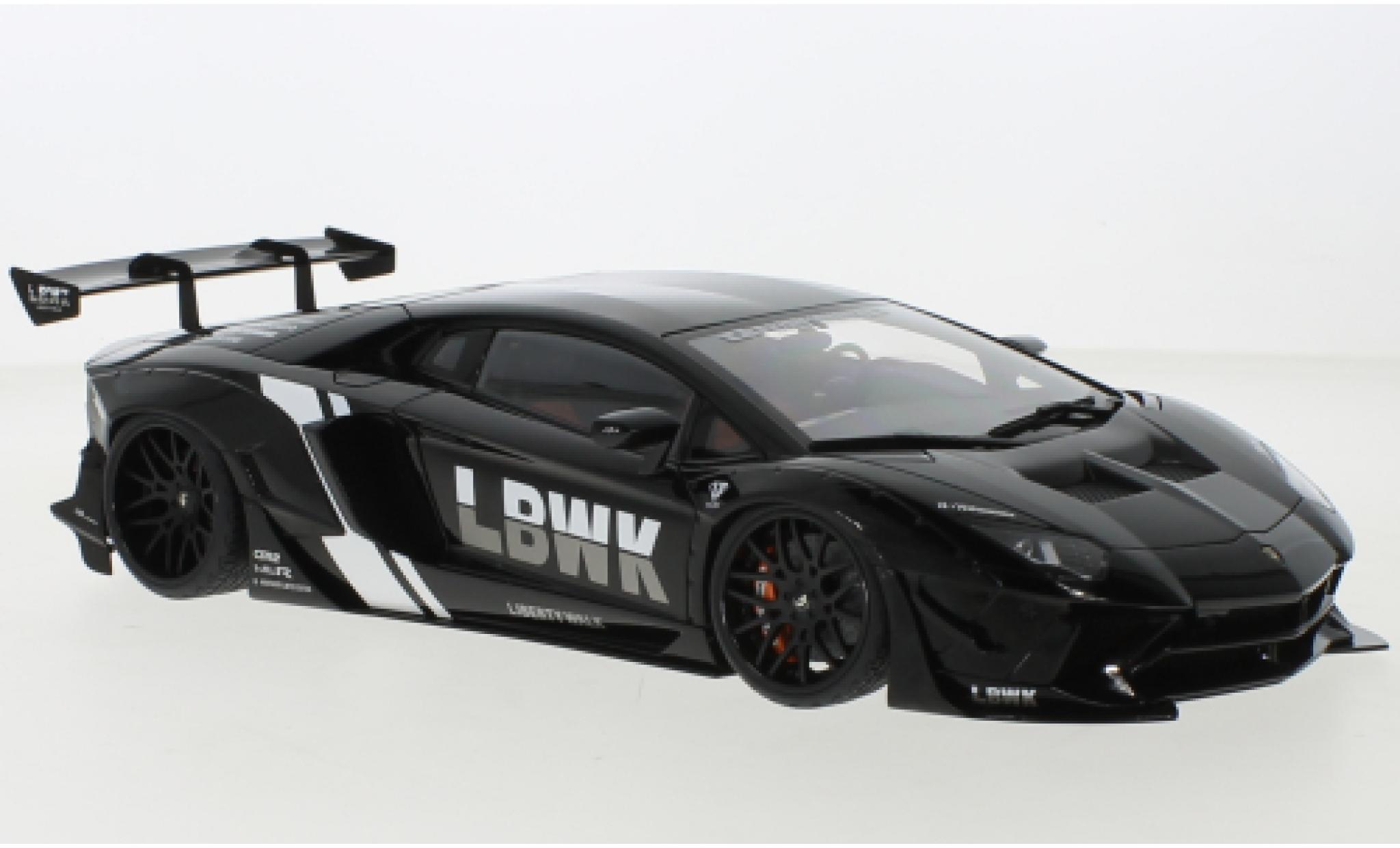 Lamborghini Aventador 1/18 AUTOart LB-Works limited Edition black diecast model cars