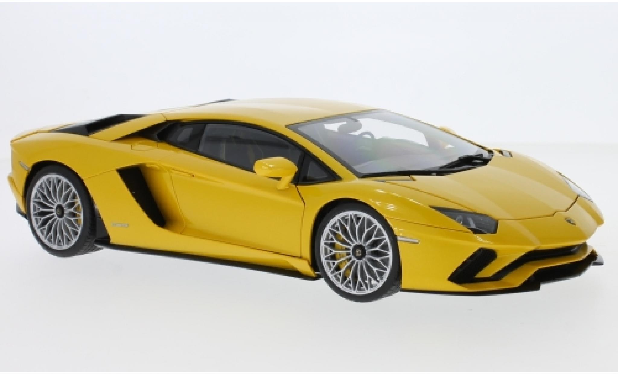 Lamborghini Aventador 1/18 AUTOart S metallise yellow 2017 diecast model cars