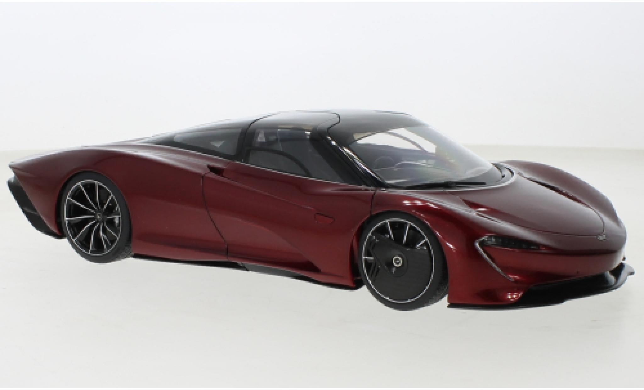 McLaren Speedtail 1/18 AUTOart SpeedTail metallise red fonc&eacute;/black 2020 diecast model cars