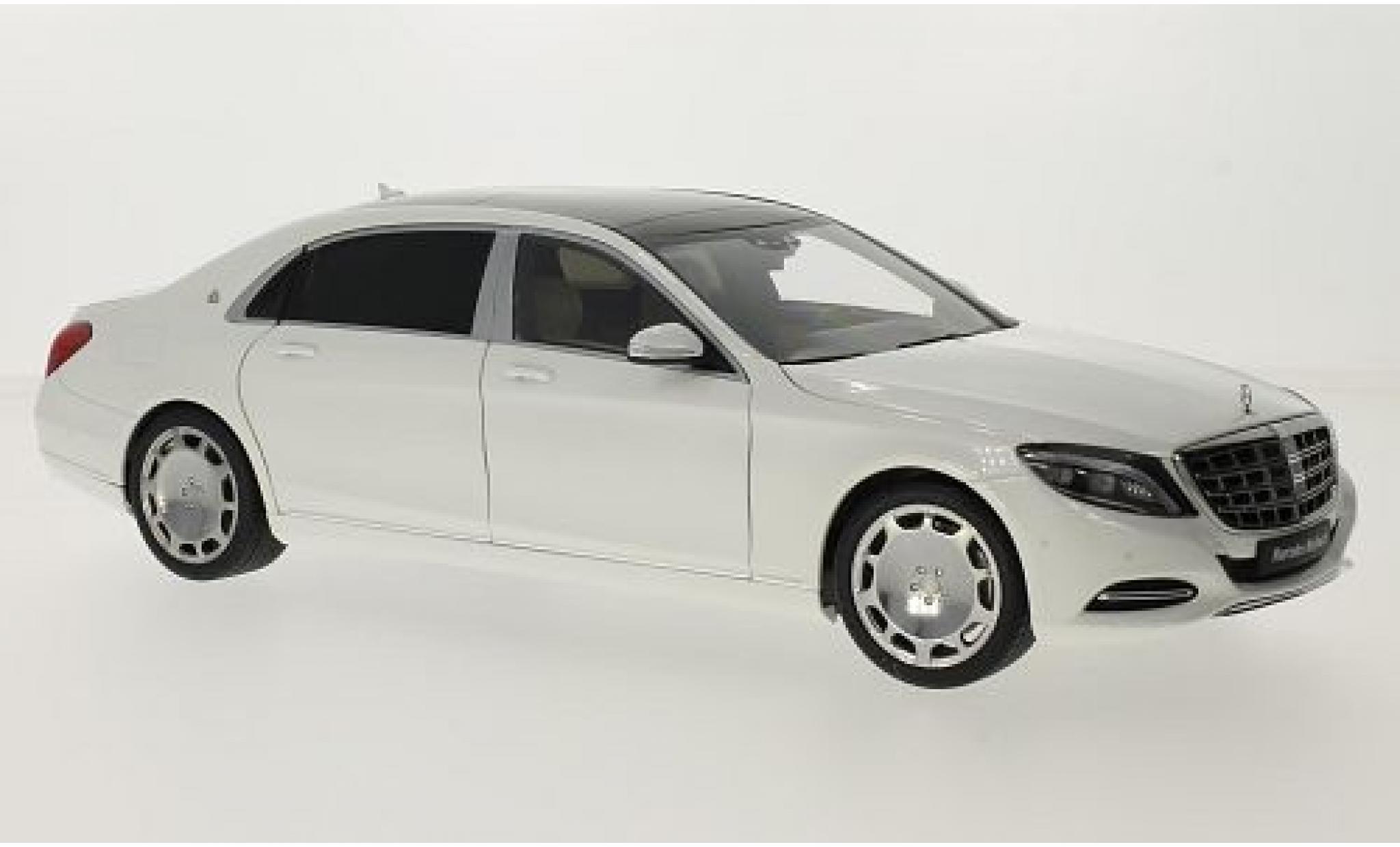 Mercedes CLA 1/18 AUTOart Maybach S-classe (S600) (SWB) metallise white/black 2015 diecast model cars