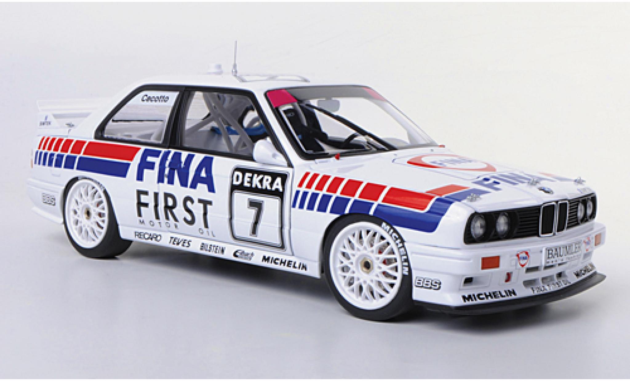 Bmw M3 1/18 AUTOart (E30) No.7 Fina DTM 1992 1:18 diecast model cars