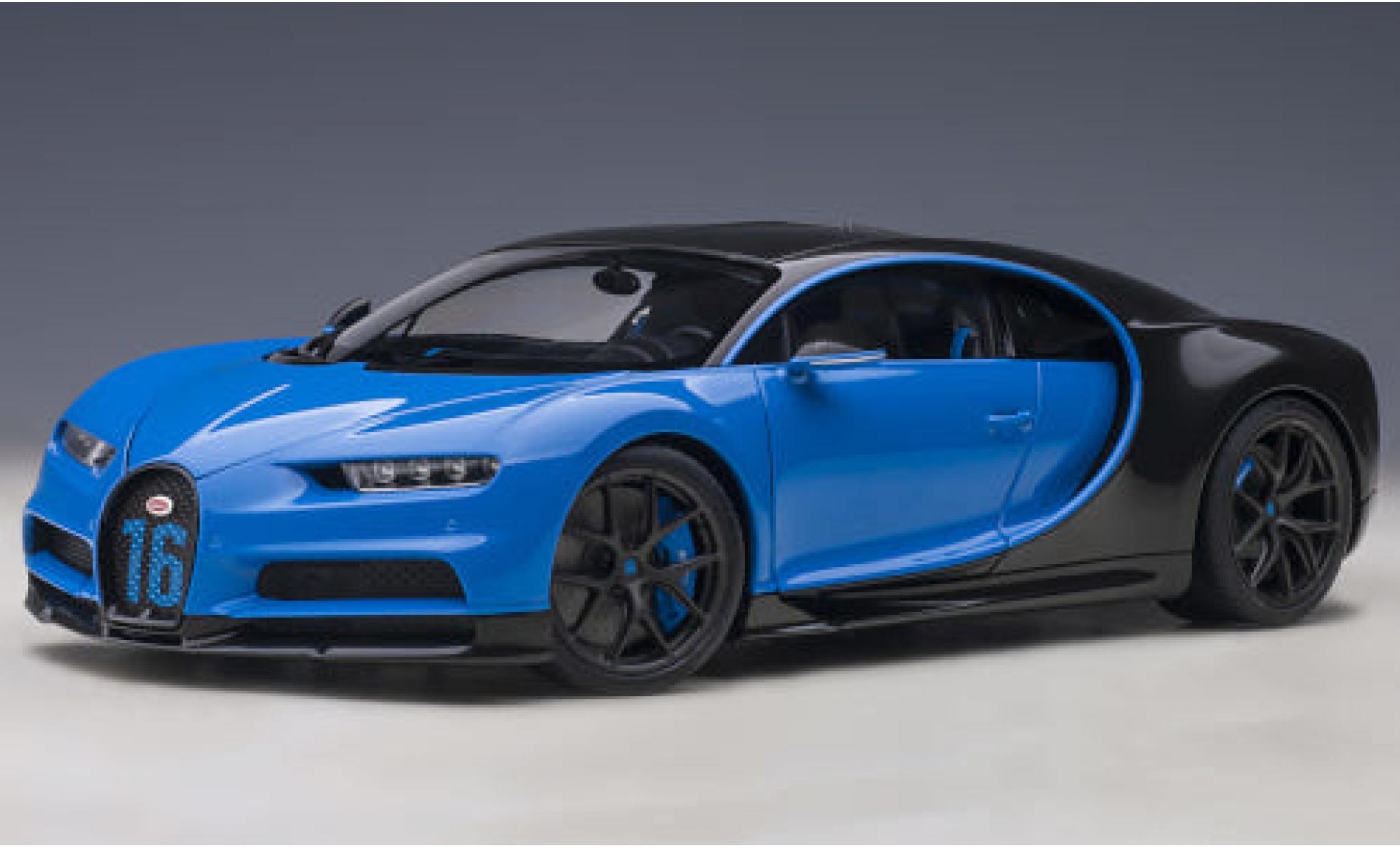 Bugatti Chiron 1/18 AUTOart Sport blue/carbon 2019 diecast model cars