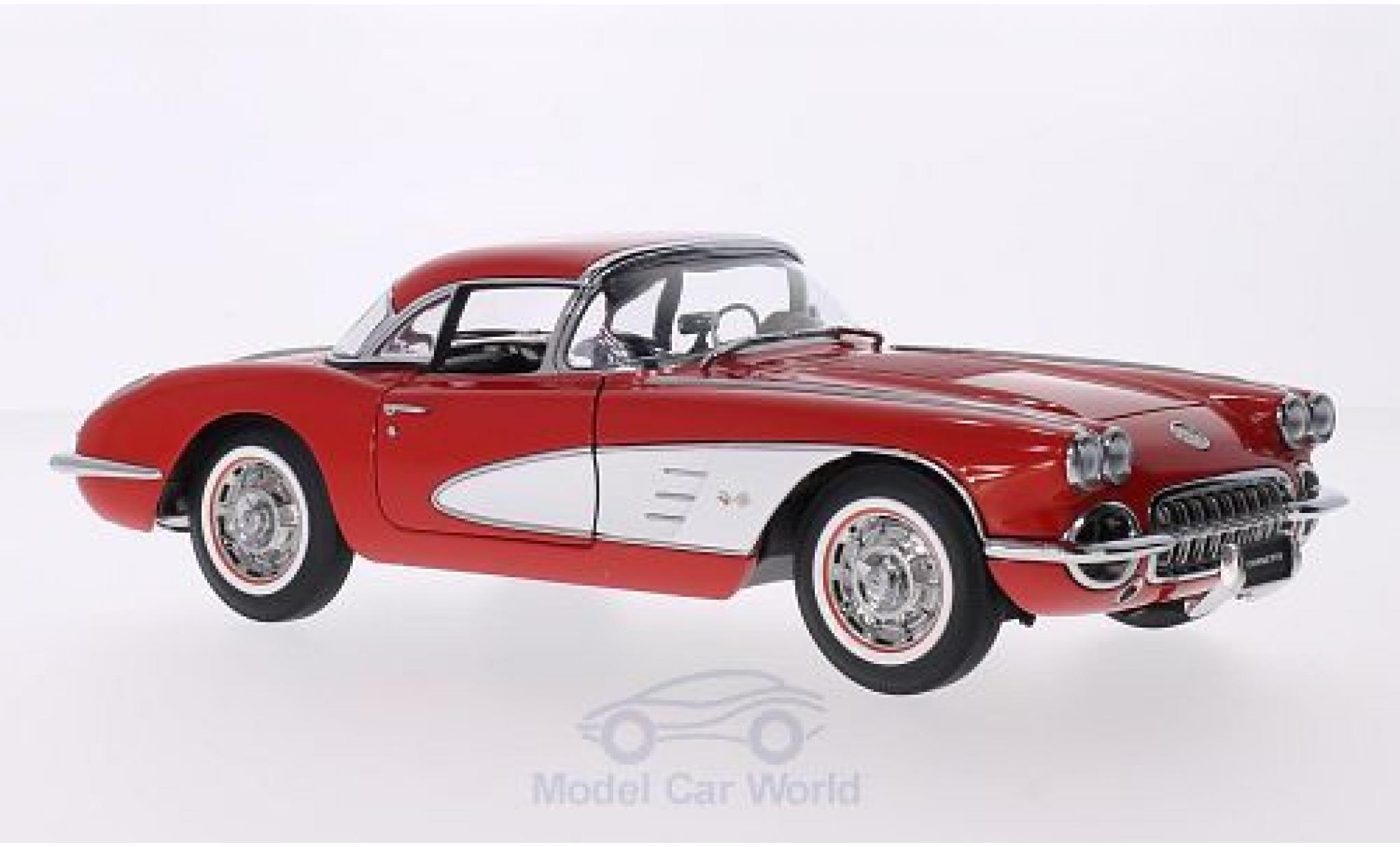 Chevrolet Corvette C1 1/18 AUTOart (C1) red/white 1958 Hardtop liegt bei diecast model cars