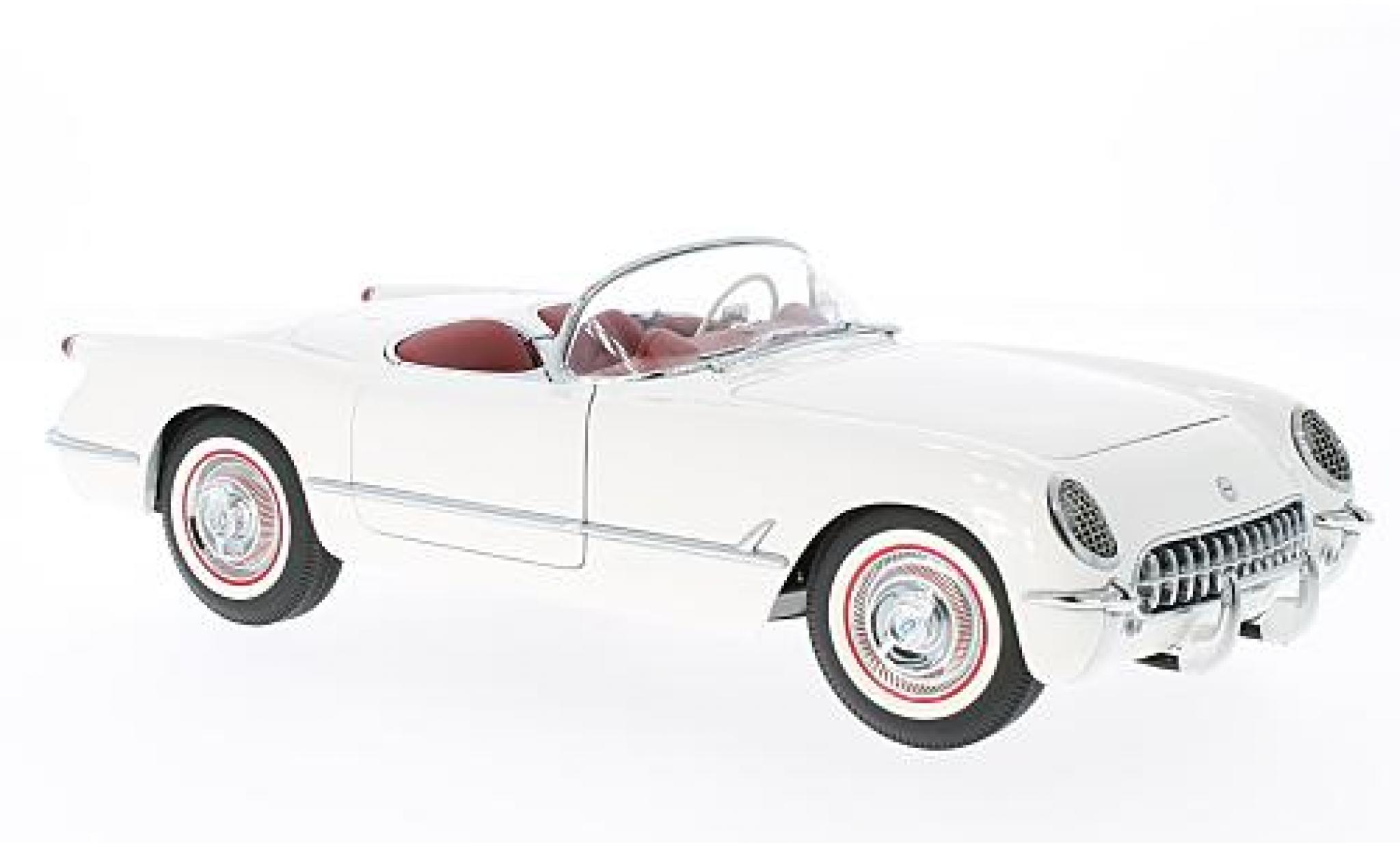 Chevrolet Corvette 1/18 AUTOart white 1953 diecast model cars