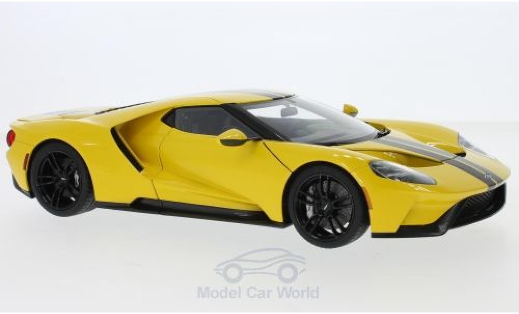 Ford GT 1/18 AUTOart yellow/black 2017 diecast model cars