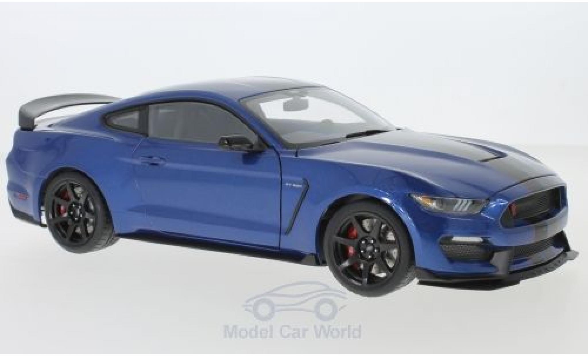 Ford Mustang 1/18 AUTOart Shelby GT-350R metallic blue/black 2017 diecast model cars