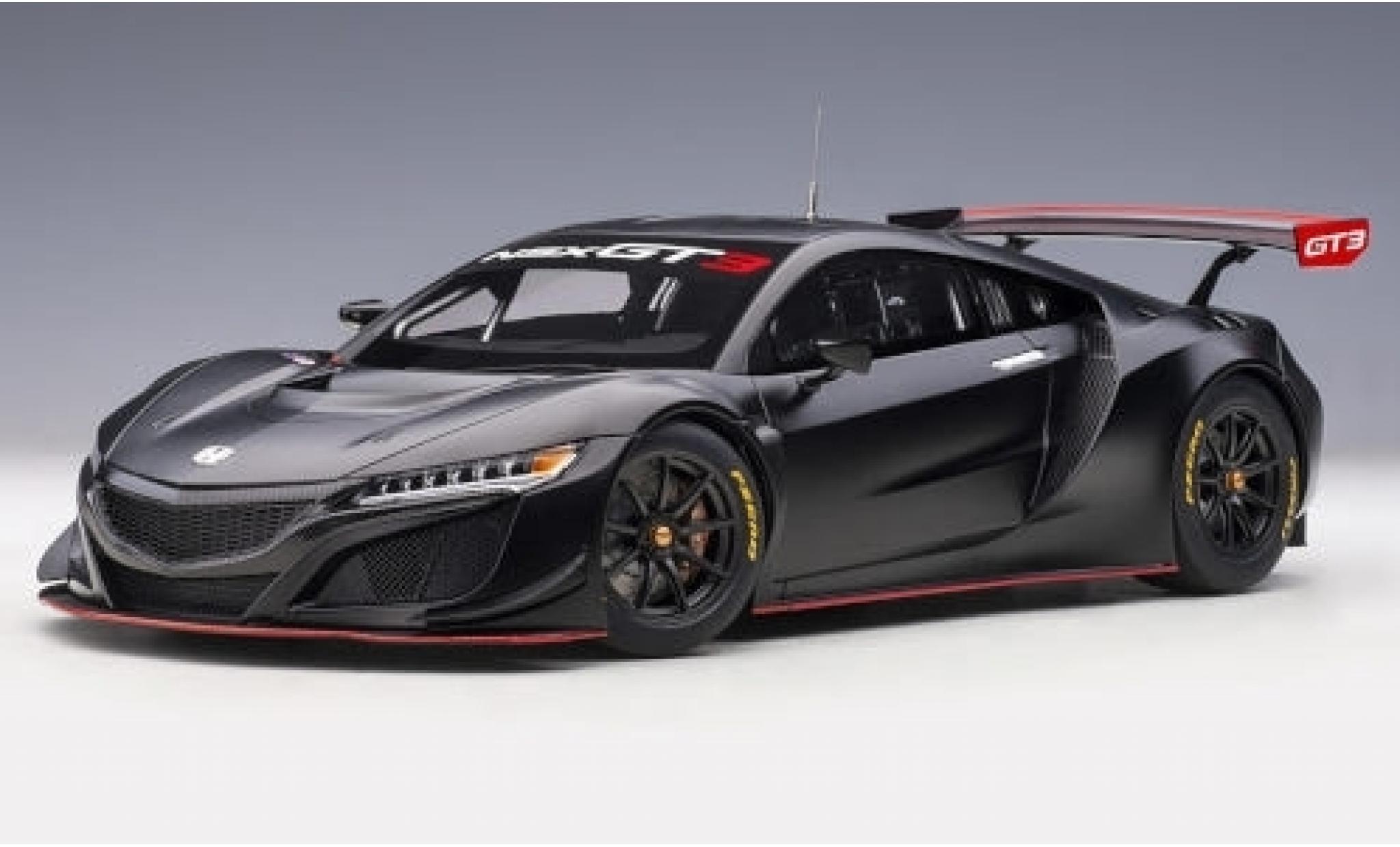 Honda NSX 1/18 AUTOart GT3 metallic black 2018 Plain Body Version diecast model cars