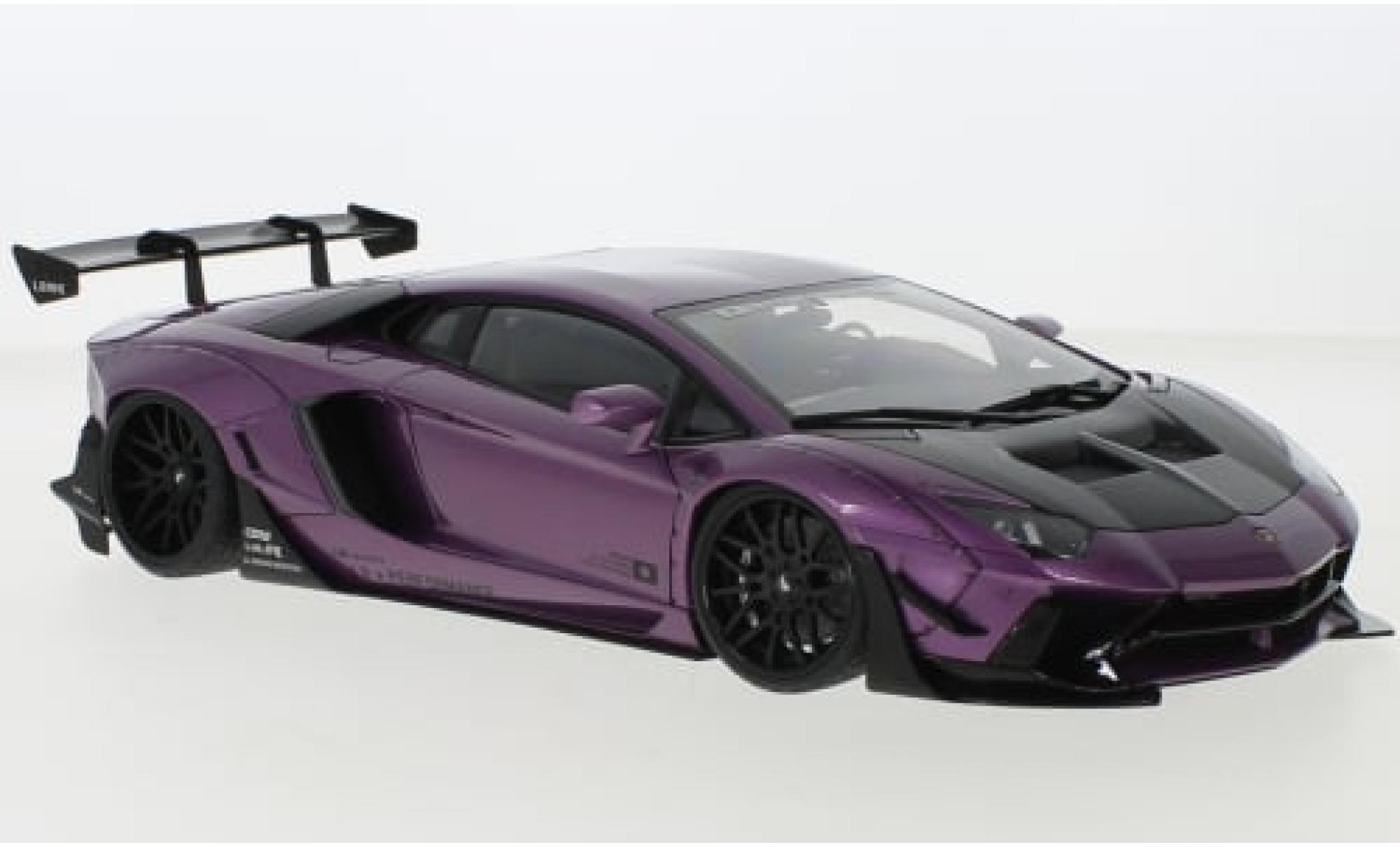 Lamborghini Aventador 1/18 AUTOart LB-Works Limited Edition metallise purple/carbon 1:18 diecast model cars