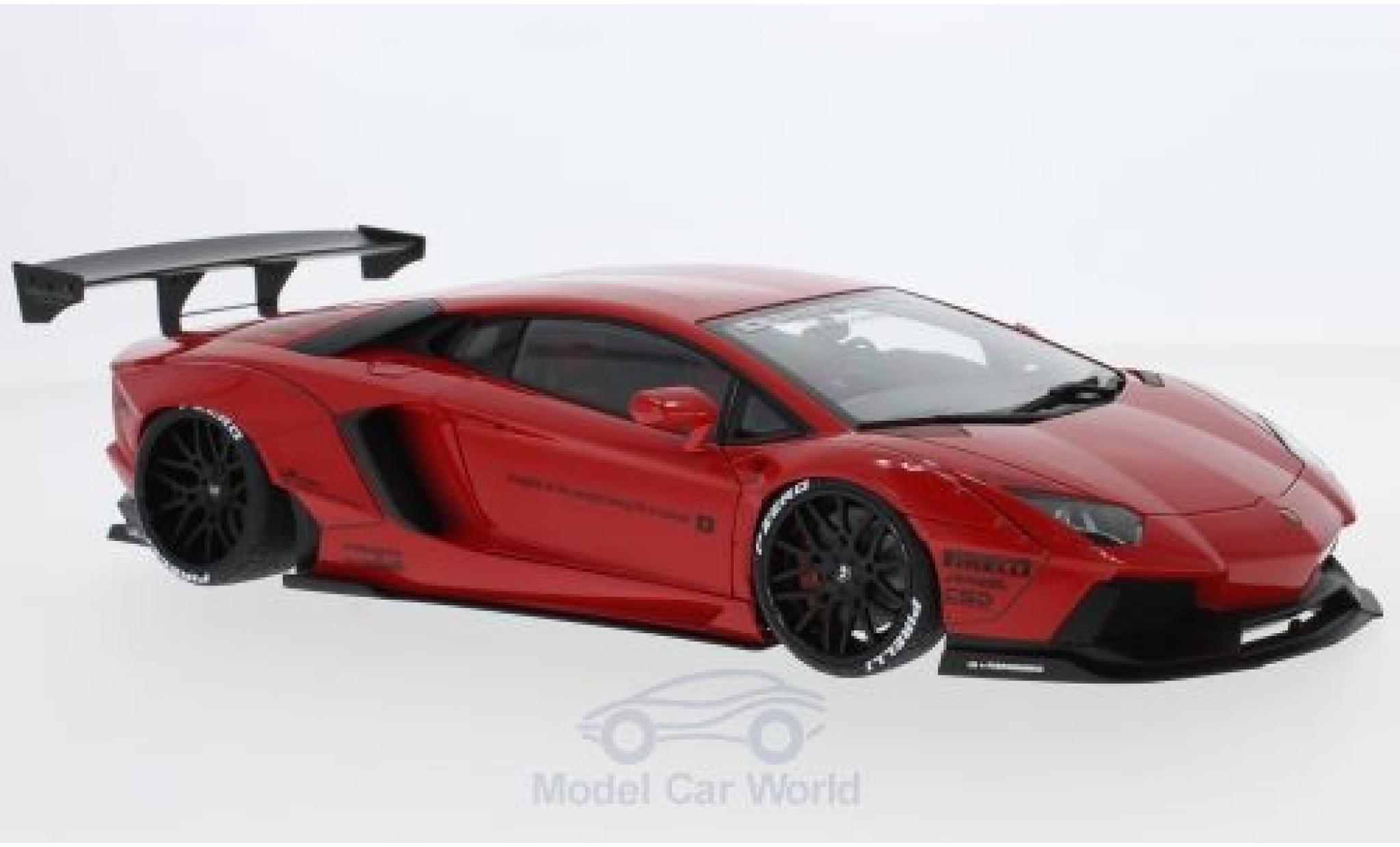 Lamborghini Aventador 1/18 AUTOart LB-Works red 2015 diecast model cars