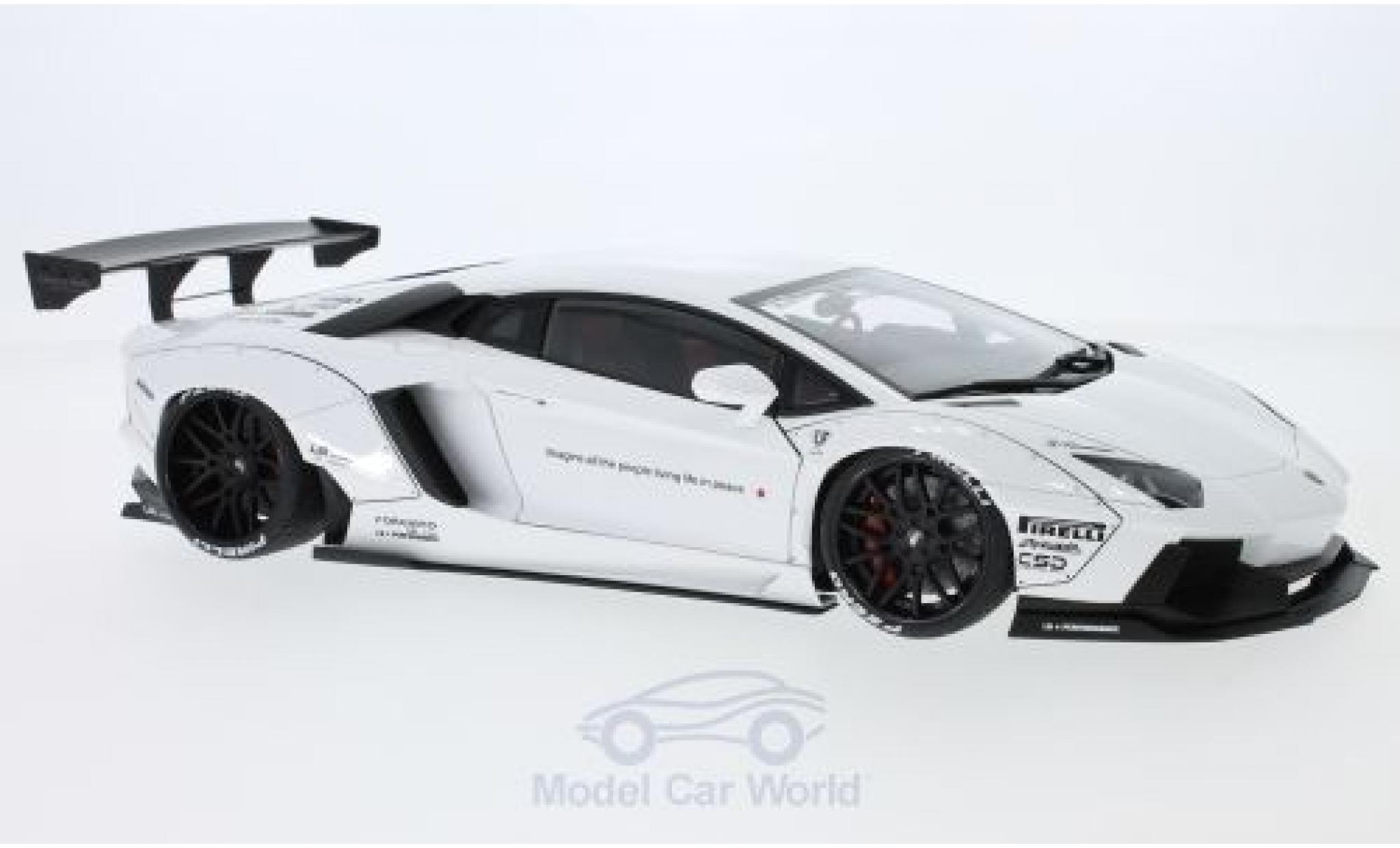 Lamborghini Aventador 1/18 AUTOart Liberty Walk LB-Works white 2015 diecast model cars