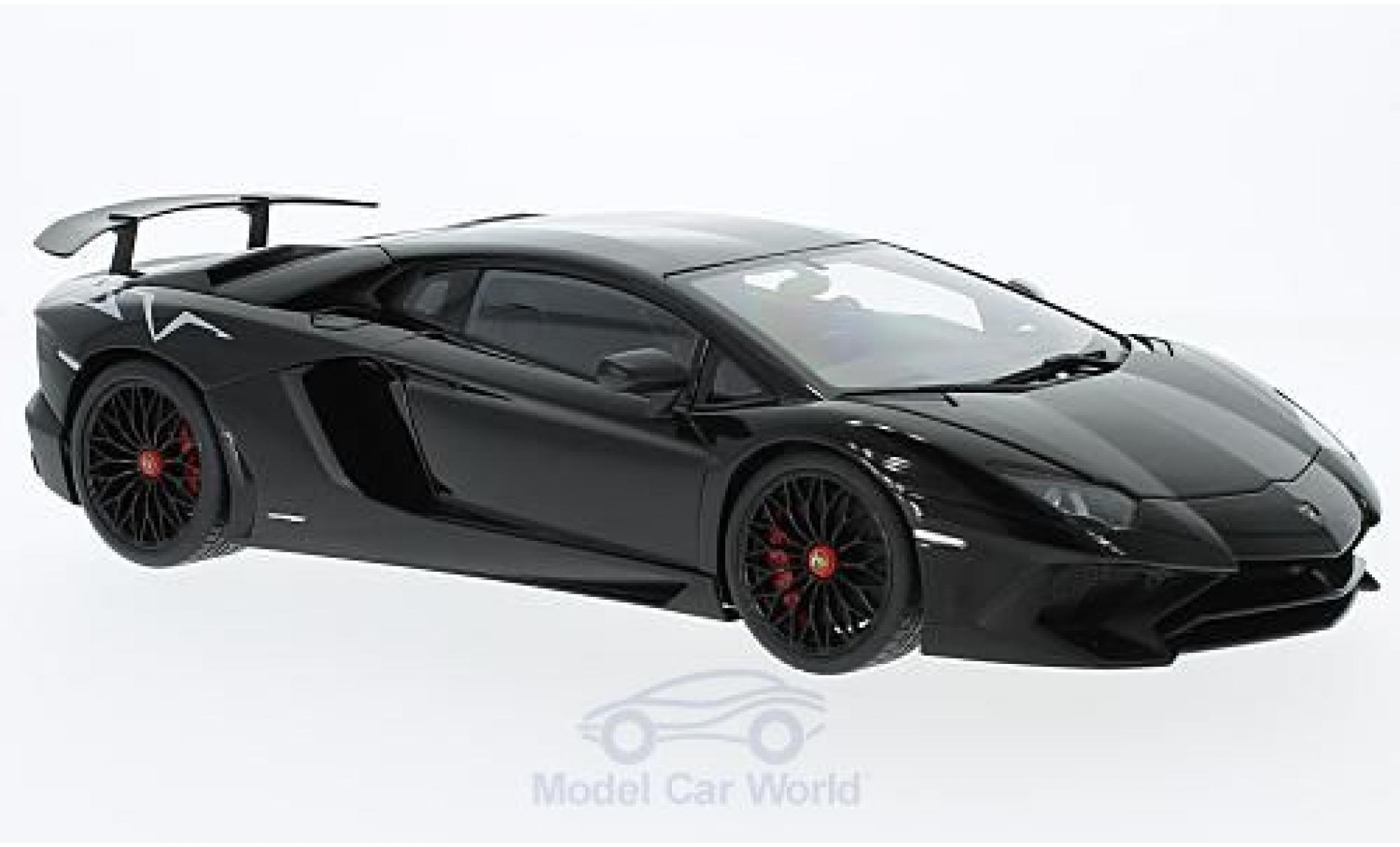 Lamborghini Aventador 1/18 AUTOart LP750-4 SV black 2015 diecast model cars