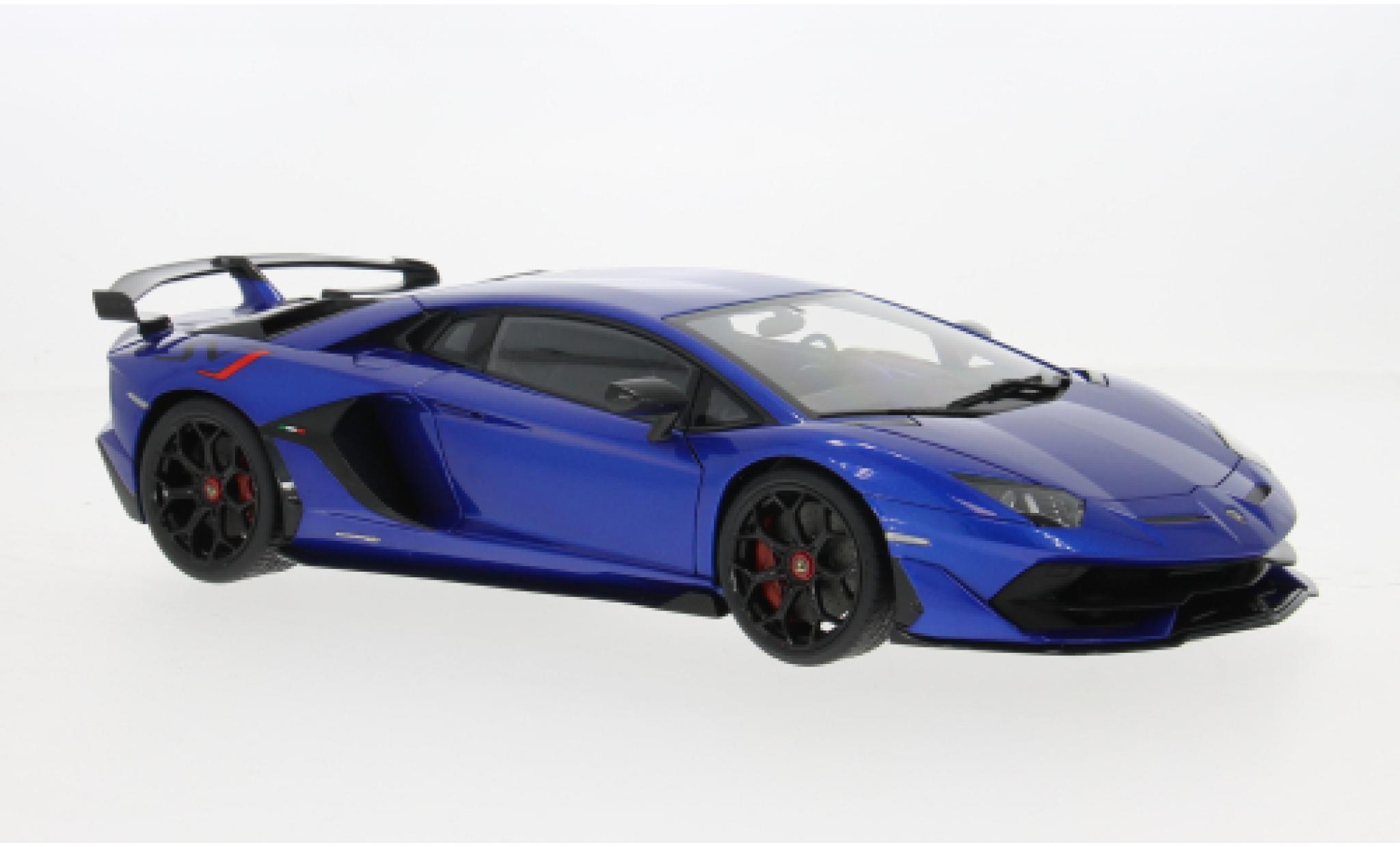 Lamborghini Aventador 1/18 AUTOart SVJ blue 2019 1:18 diecast model cars