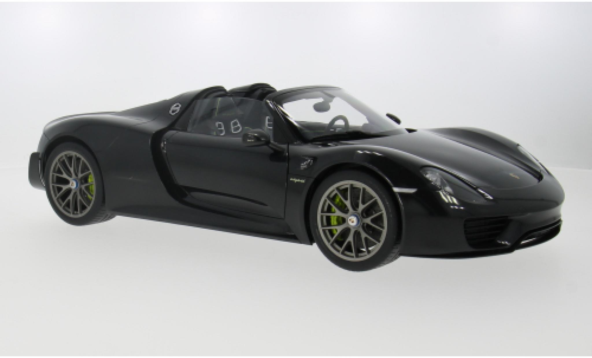 Porsche 918 1/12 AUTOart Spyder Weissach Package black 1:12 diecast model cars