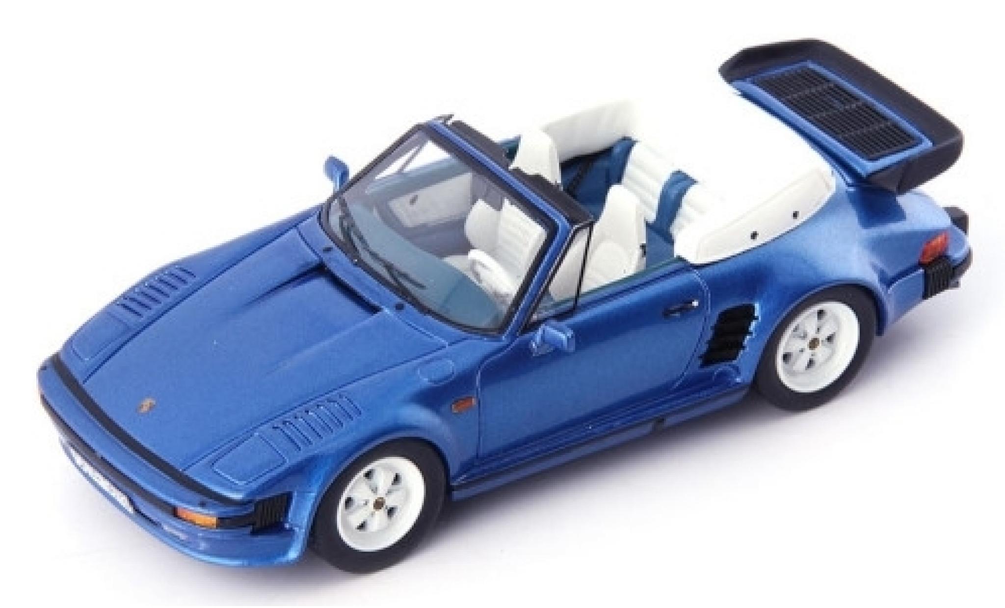 Porsche 930 1/43 AutoCult 911 SE Flatnose Convertible metallic blue 1988 diecast model cars
