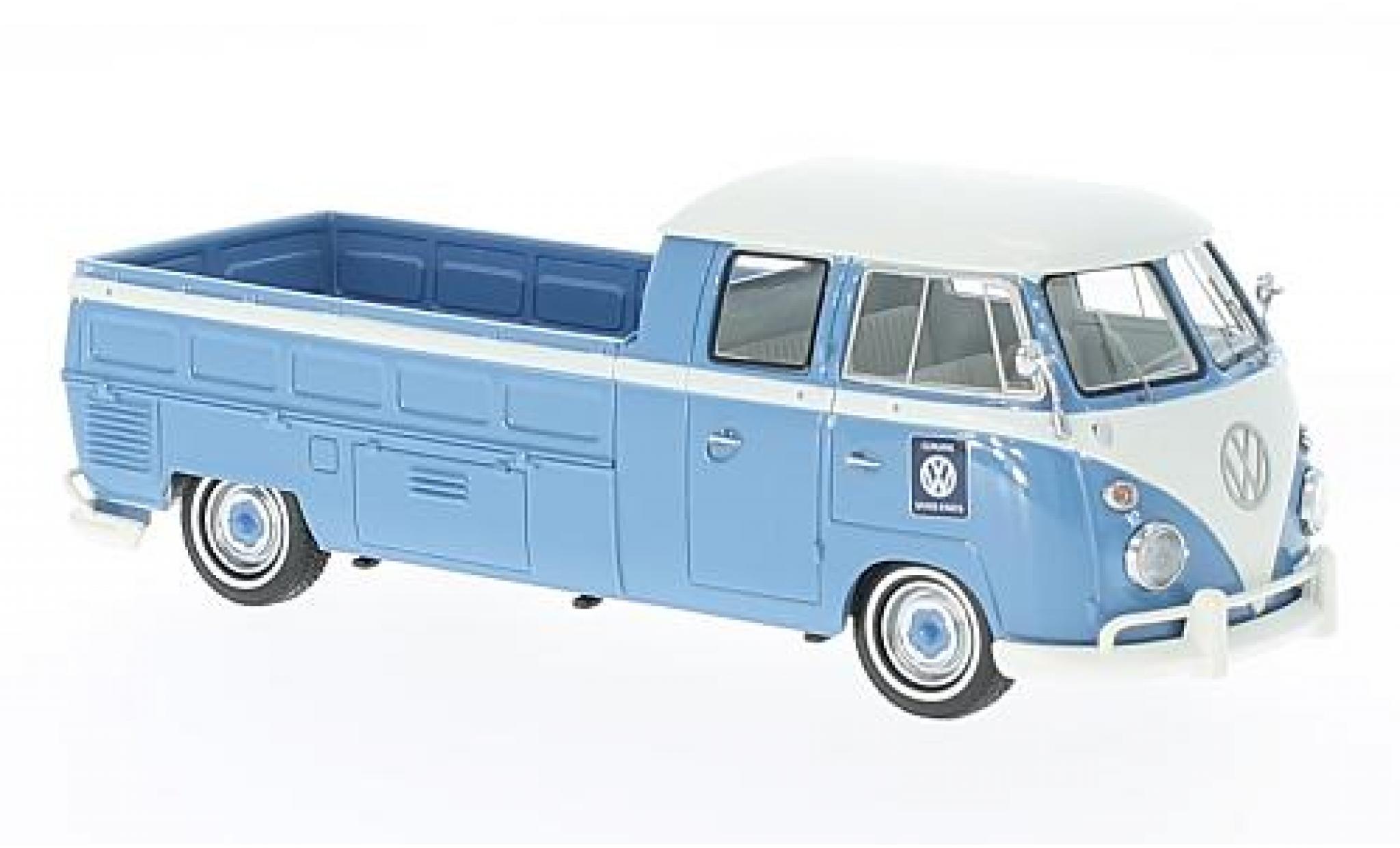 Volkswagen T1 1/43 AutoCult Doppelkabine Langpritsche blue/white 1963 diecast model cars