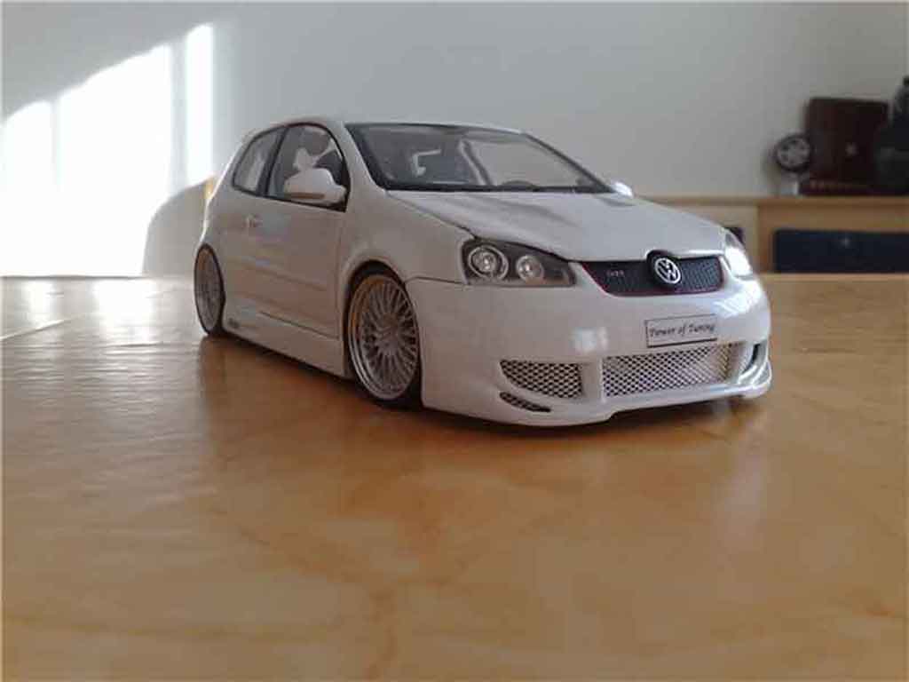 Volkswagen Golf GTI white jantes bbs 1/18 Norev