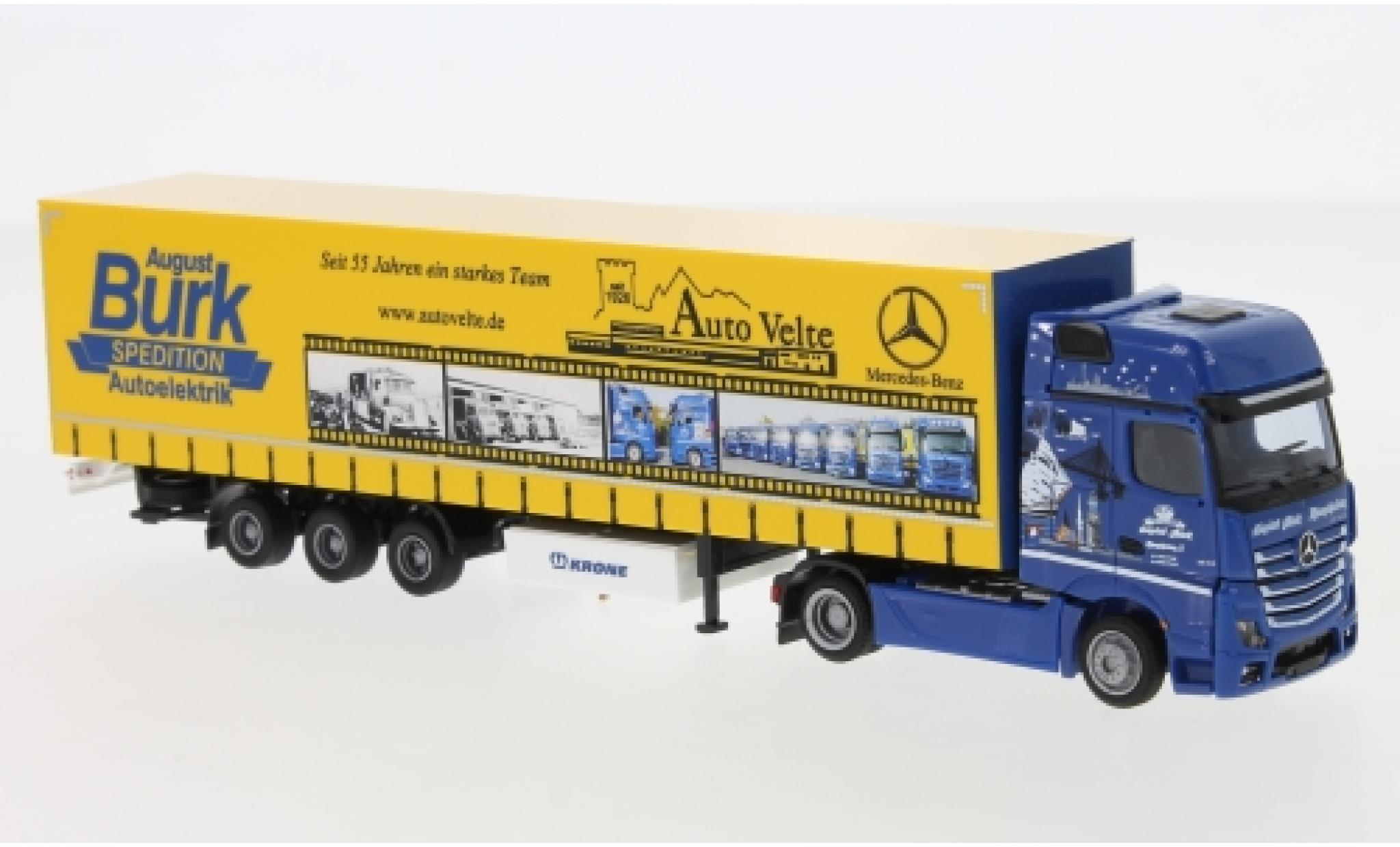 Mercedes Actros 1/87 AWM 2 Giga./Aerop. August Burk Spedition Mega-Gardinenplanensattelzug diecast model cars