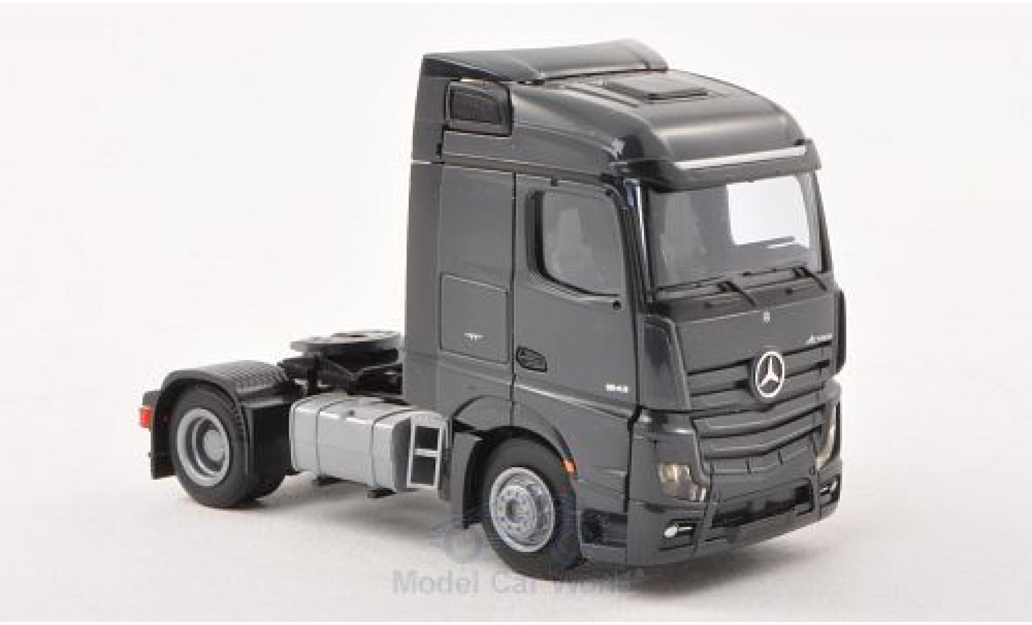 Mercedes Actros 1/87 AWM 2 Streamspace/Aerop. dkl.-grey 2-achsig grey diecast model cars