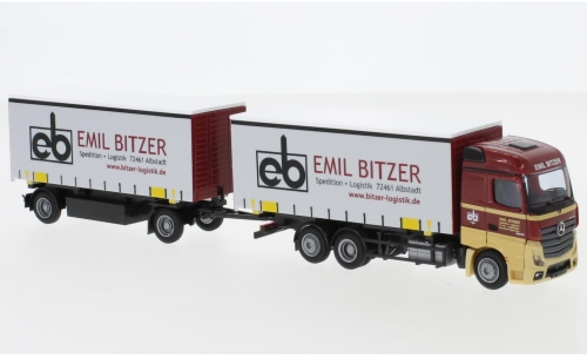 Mercedes Actros 1/87 AWM 2 StreamSpace/Aerop. Emil Bitzer Wechselgardinenplanenh&auml;ngerzug diecast model cars