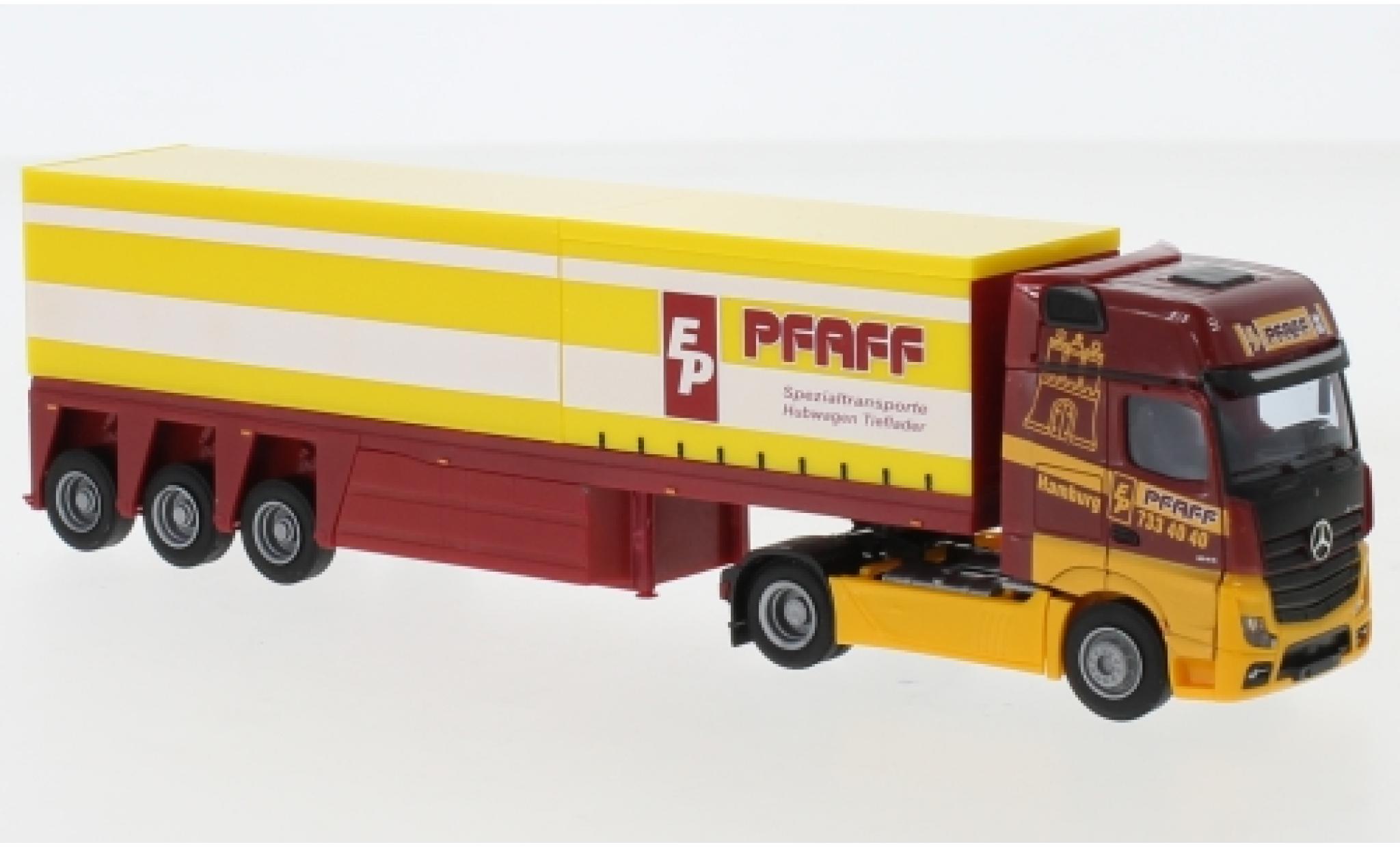 Mercedes Actros 1/87 AWM 5 GigaSpace/Aerop. Pfaff Innenladersattelzug diecast model cars